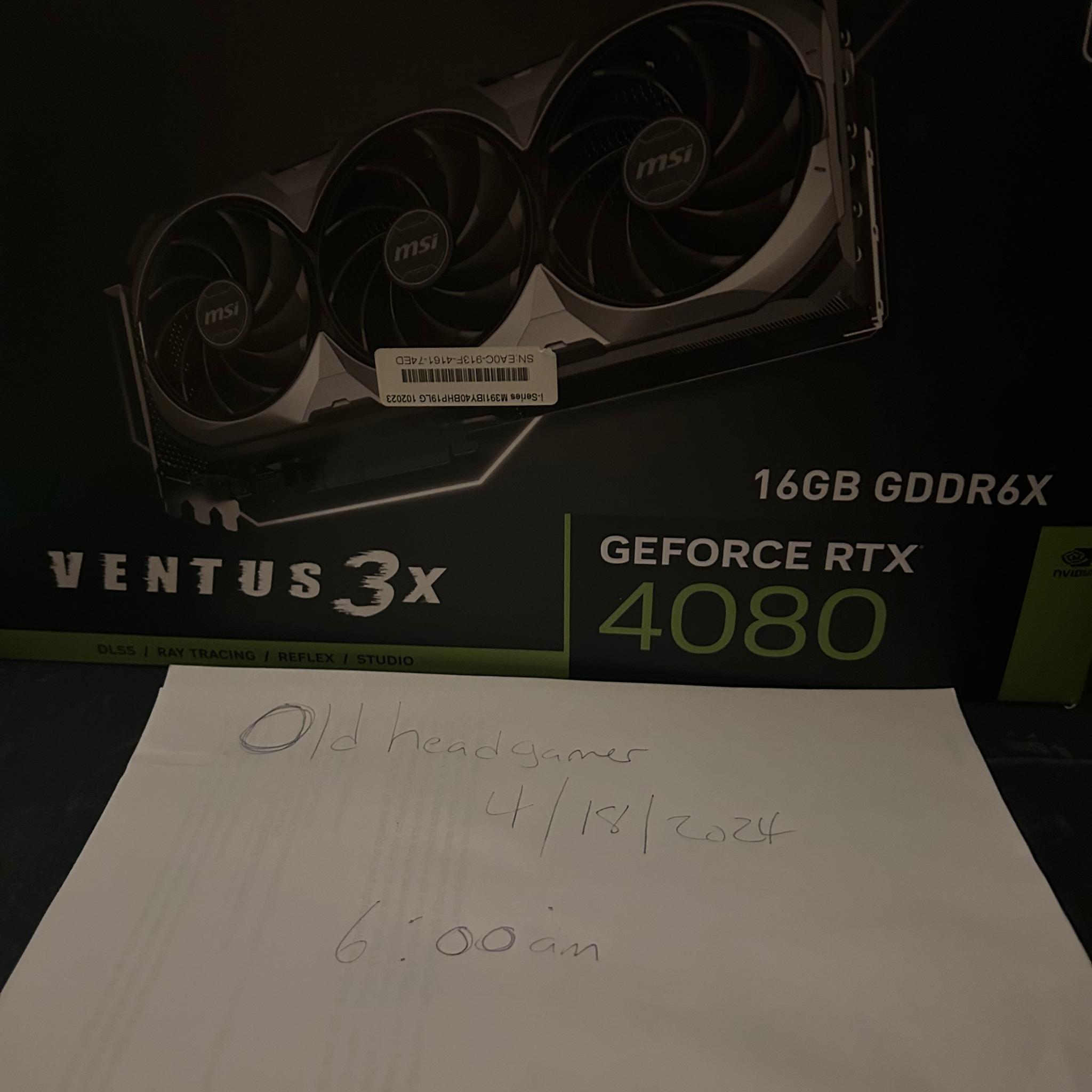 Msi ventus 3x 4080 16gb