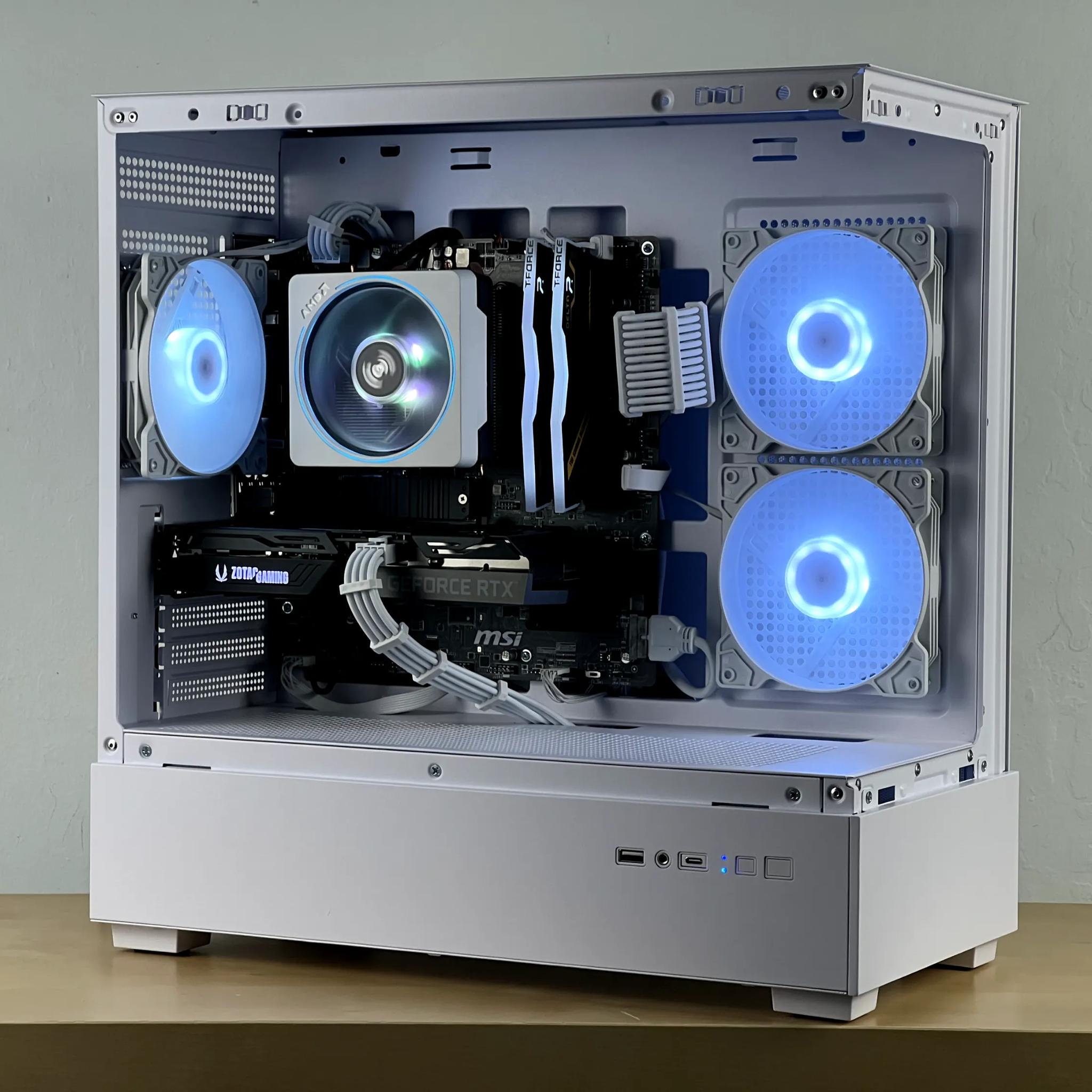 🧊 Fast and Clean White Gaming PC | RTX 3060 TI | AMD Ryzen 7 3700X | 1TB SSD | 16GB RAM | 🧊