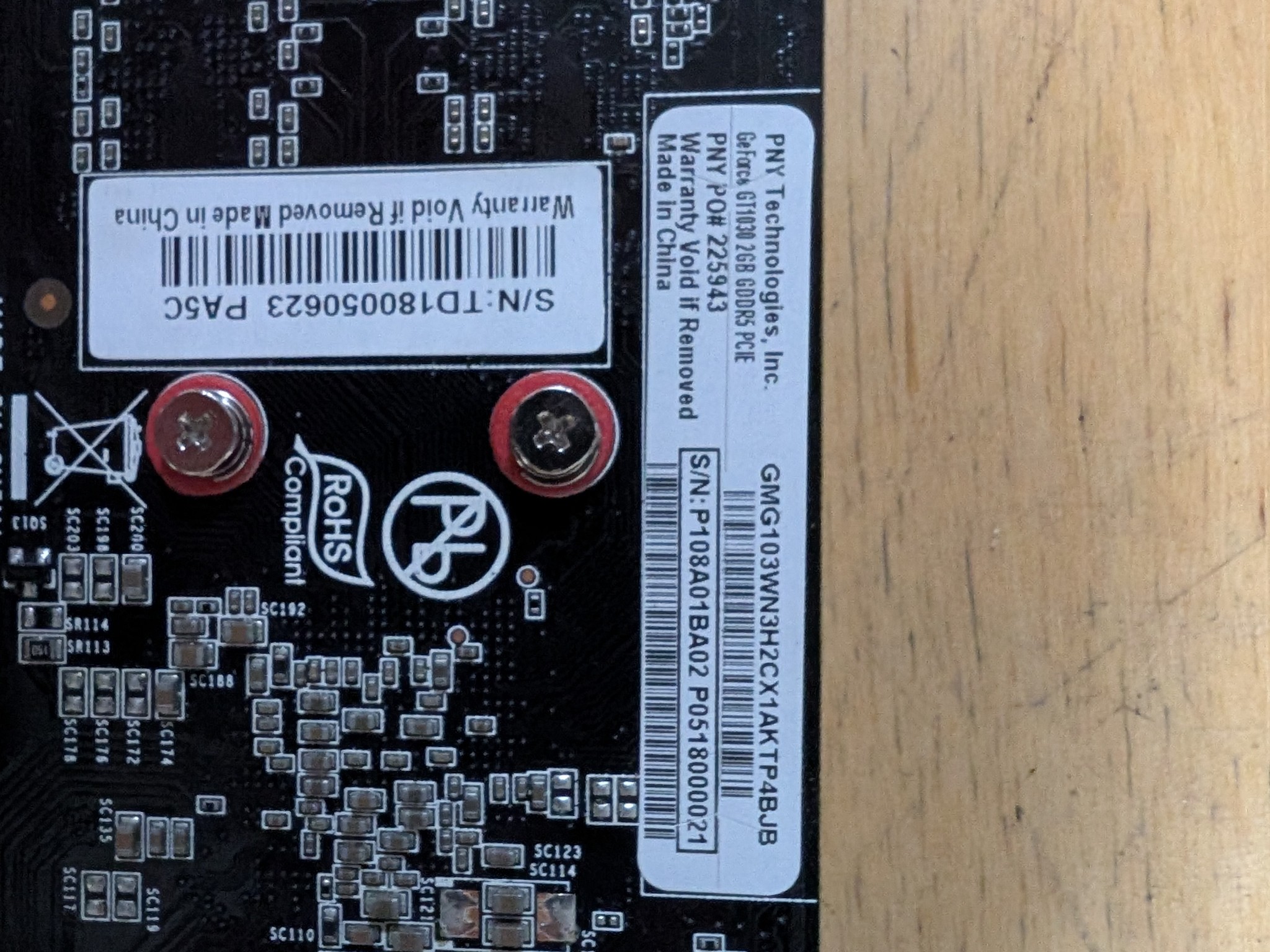 PNY GeForce GT 1030 2GB
