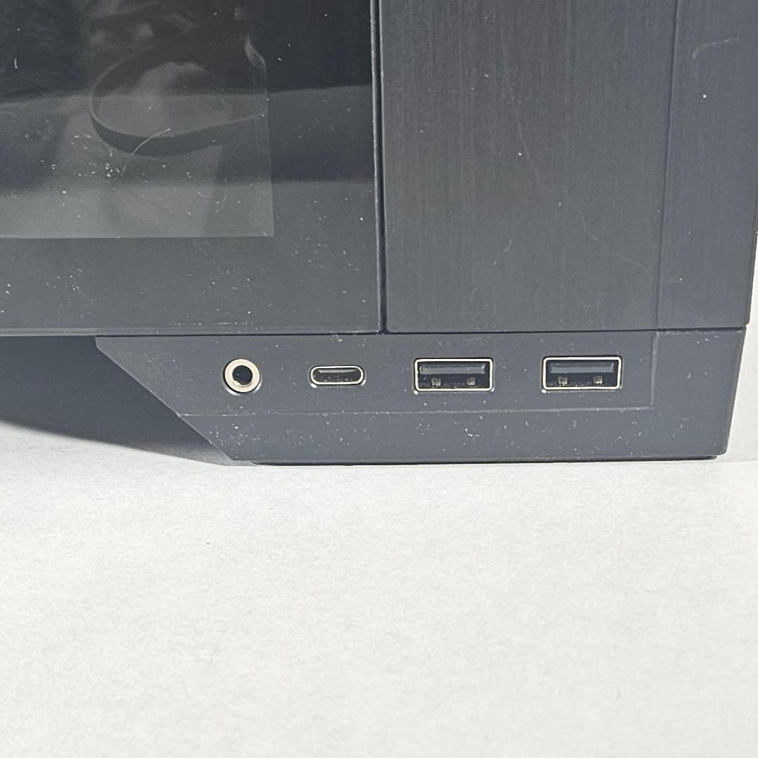 Black PC Case with Tempered Glass w/ 5 Fans