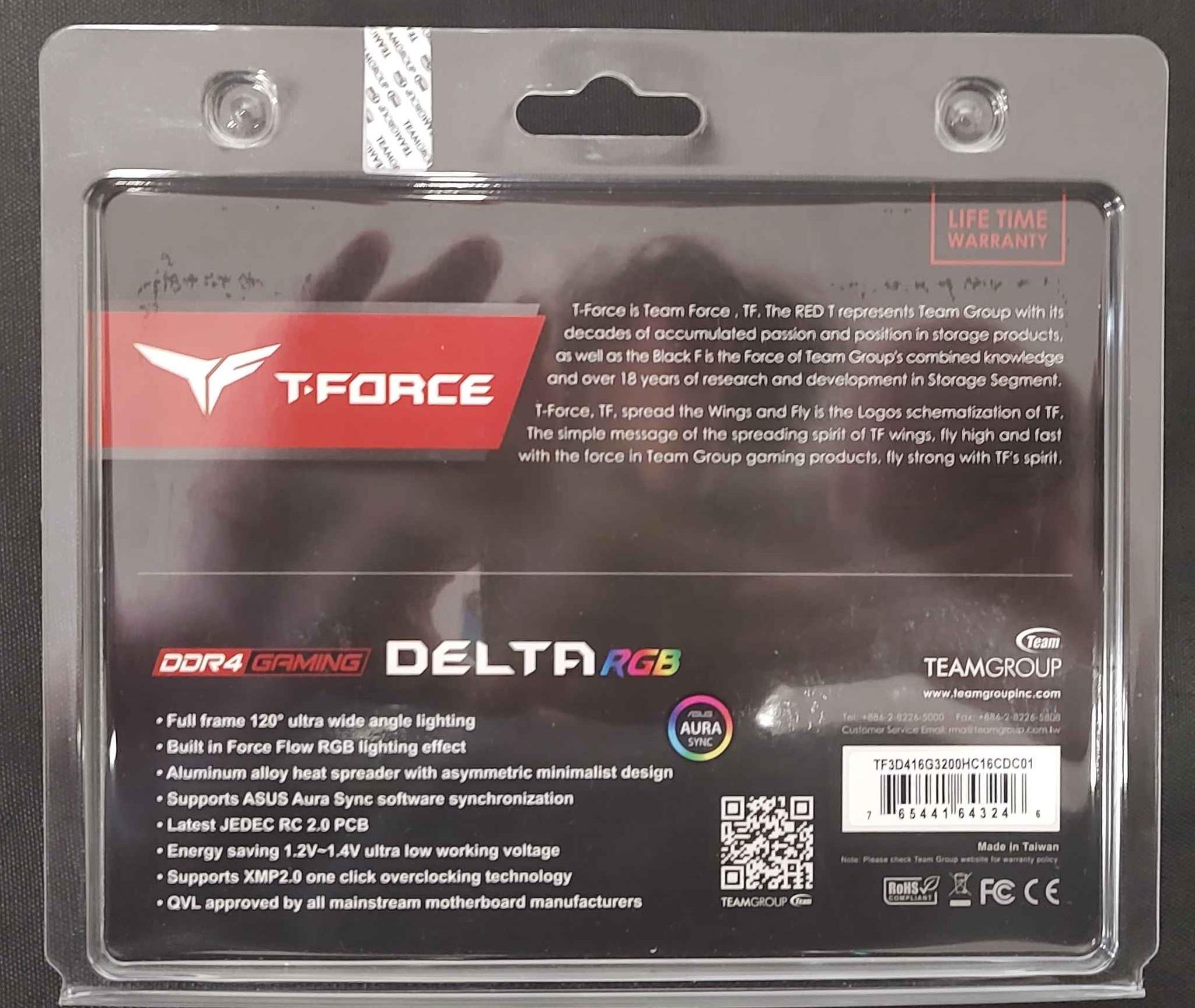 T-Force Delta RGB 16GB (2x8) 3200MHz