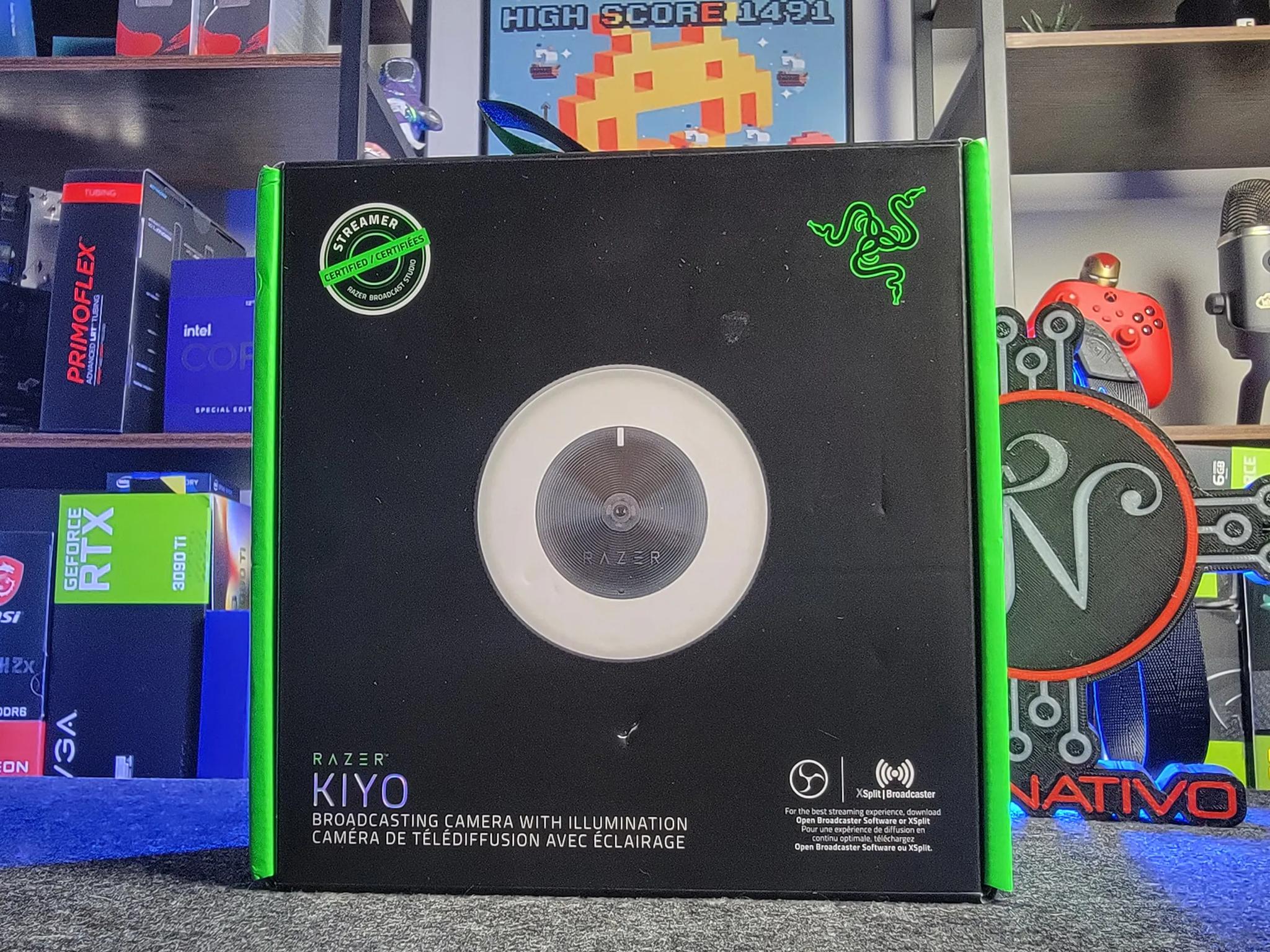 Razer - Kiyo 1920 x 1080 Webcam with Adjustable Ring Light - Black