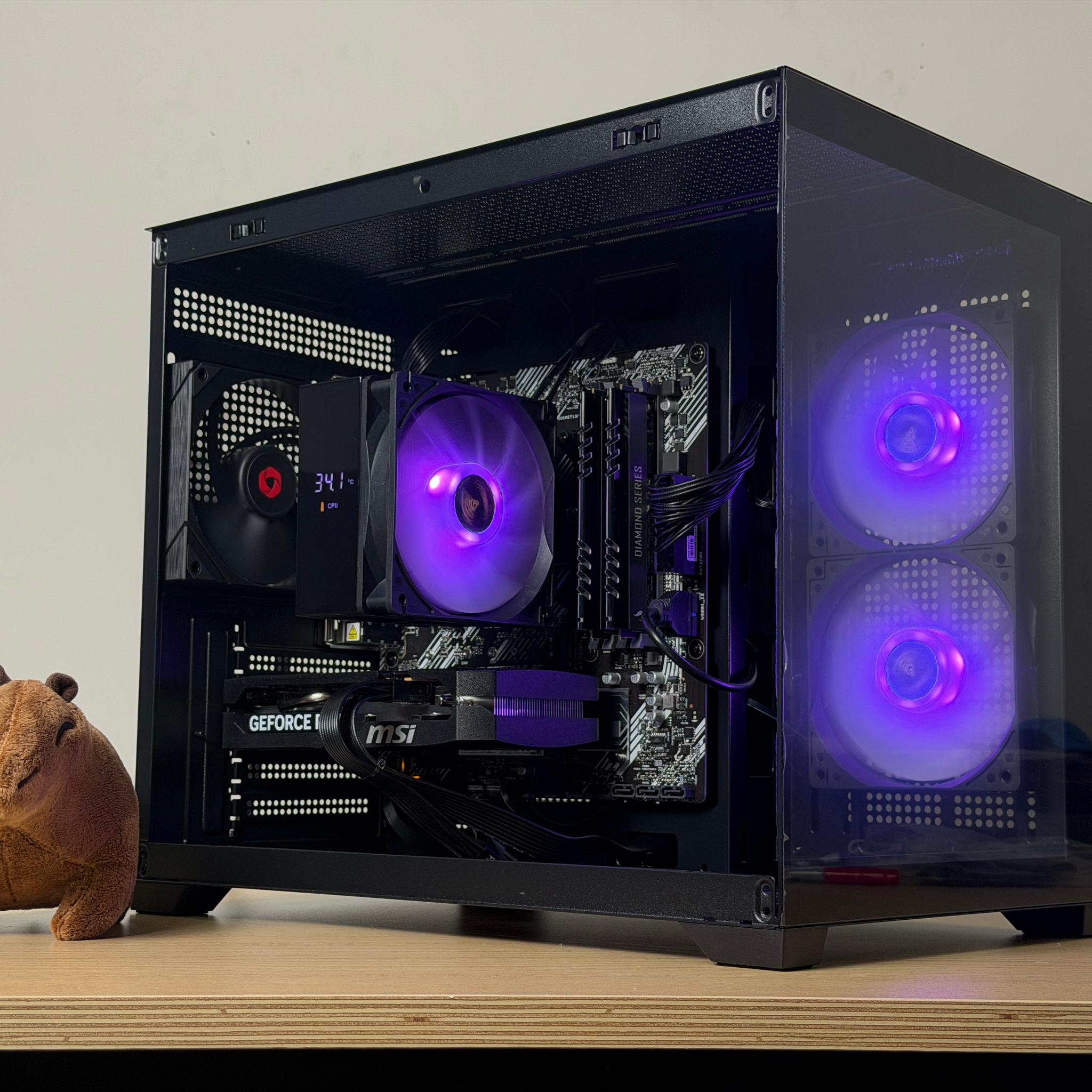 ♠️ Black Gaming PC ♠️ RTX 5050 ( = 4060) | Ryzen 5 5500 | 16gb RGB RAM | 1TB SSD - WiFi, BlueTooth
