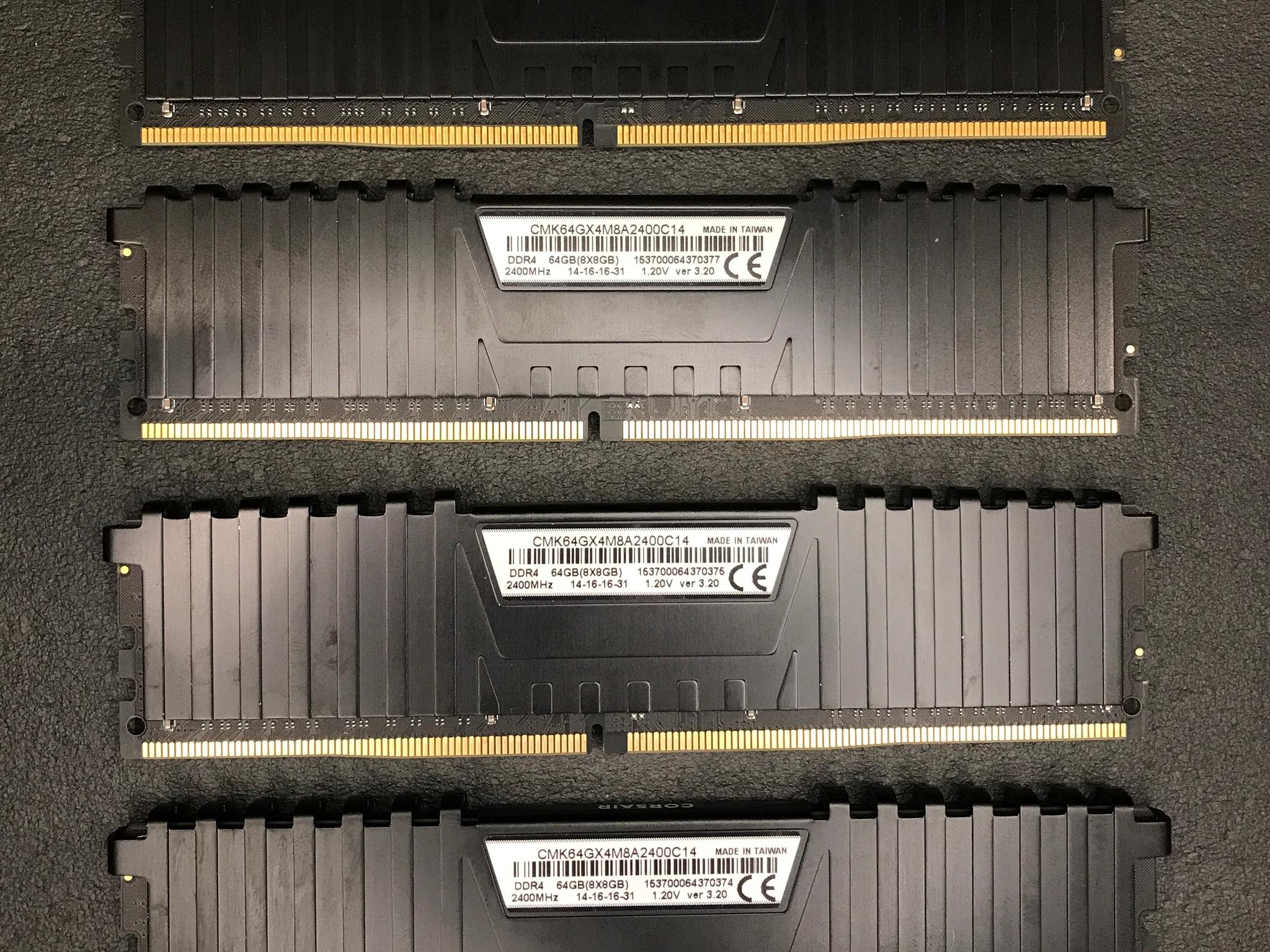*READ* Used black 32GB Corsair vengeance (4 x 8GB) DDR4-2400 CL16