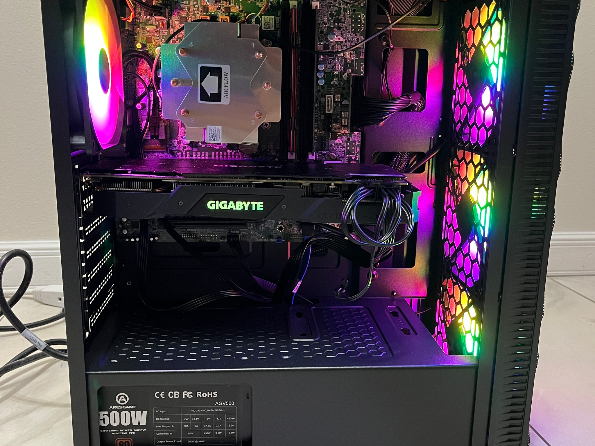 NVIDIA RTX 2070, Intel i7-6700k, 12GB RAM, 870 GB Storage, High FPS RGB Gaming PC w/ Wi-Fi & BT