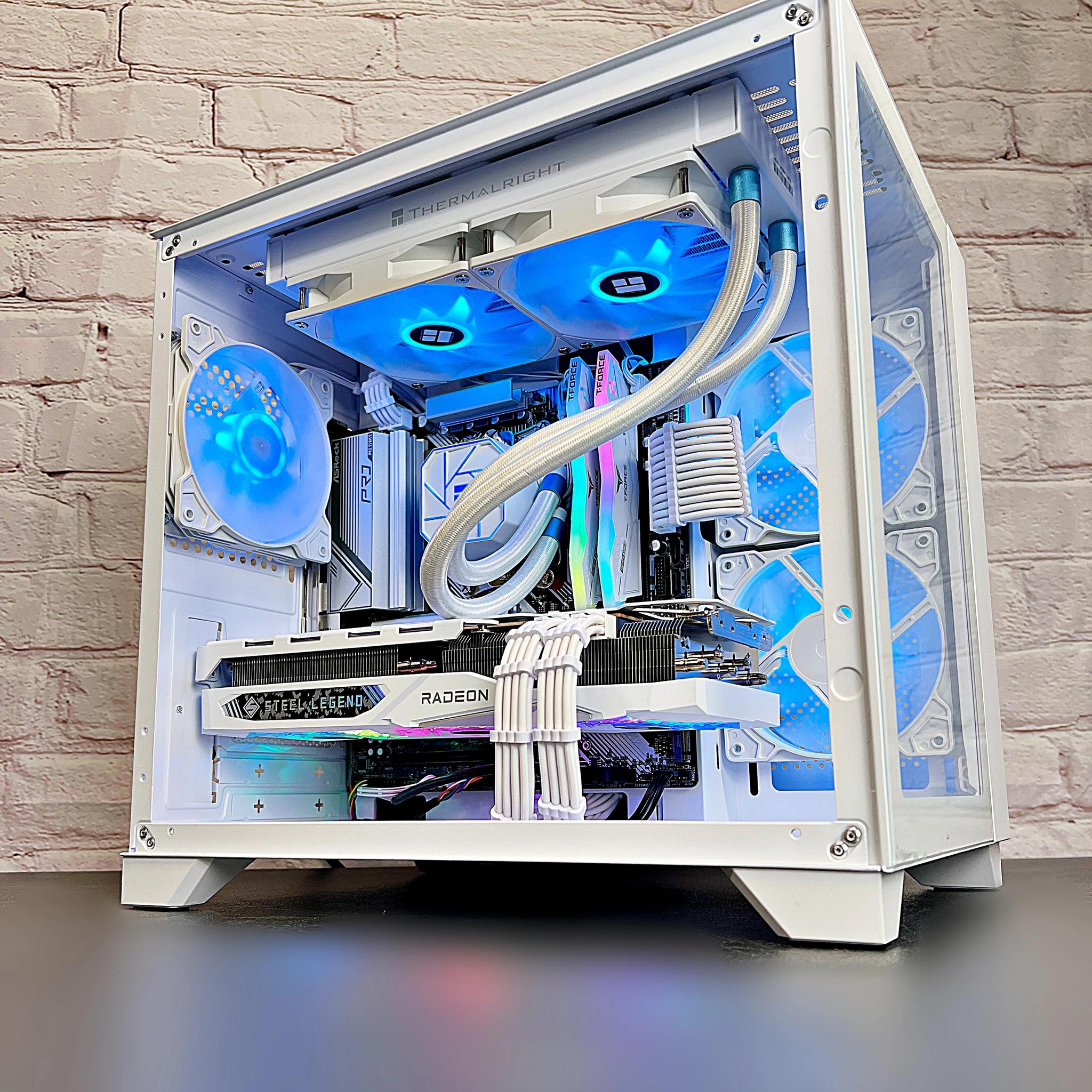 Liquid Cooled Ryzen 5 7500F RX 7800 XT 32GB DDR5 RAM 1TB M.2 WIFI 6E Win 11 Gaming PC