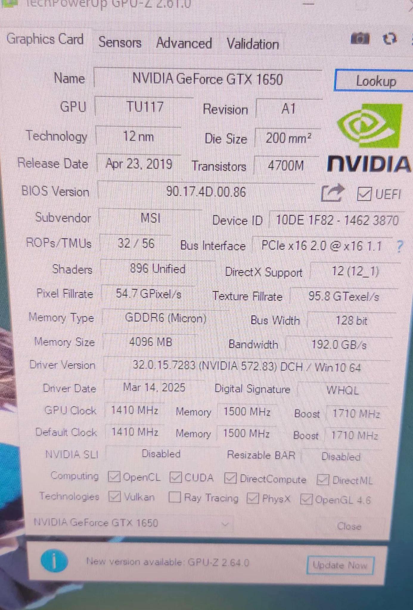 MSI Gaming X GTX1650