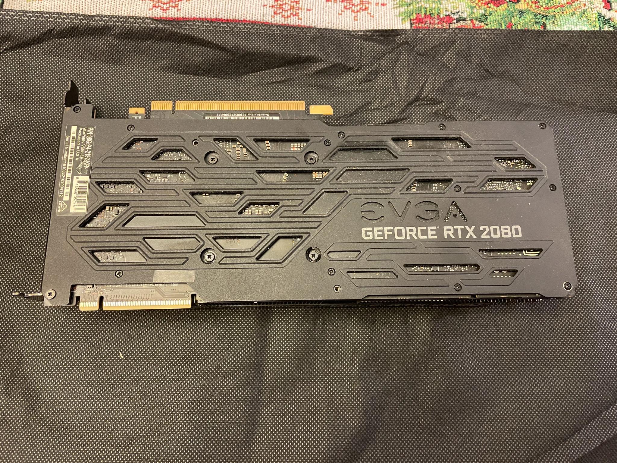 EVGA GeForce RTX 2080 XC GAMING, 08G-P4-2182-KR, 8GB GDDR6, Dual HDB Fans, RGB LED, Metal Backplate