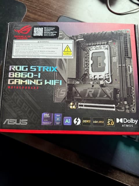 ASUS ROG STRIX B860-I GAMING WIFI B860 LGA 1851 Mini-ITX motherboard, Intel *** FAST SHIPPING***