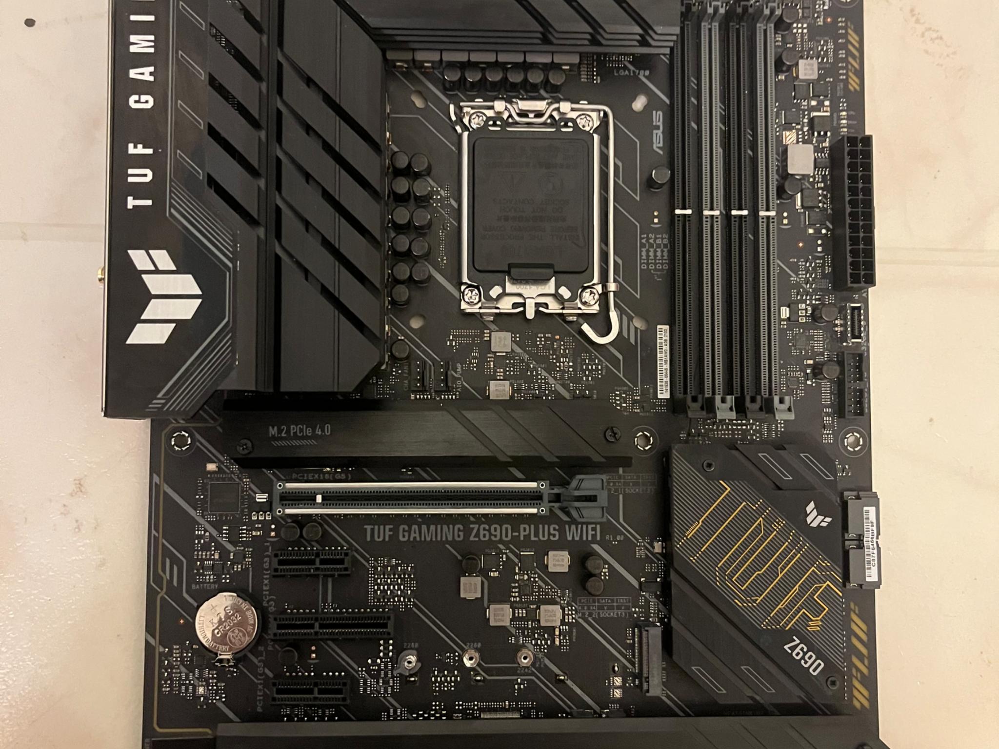 ASUS TUF Gaming Z690-Plus LGA 1700 ATX Motherboard(PCIe 5.0, DDR5, 4xNVMe SSD, Thunderbolt 4)