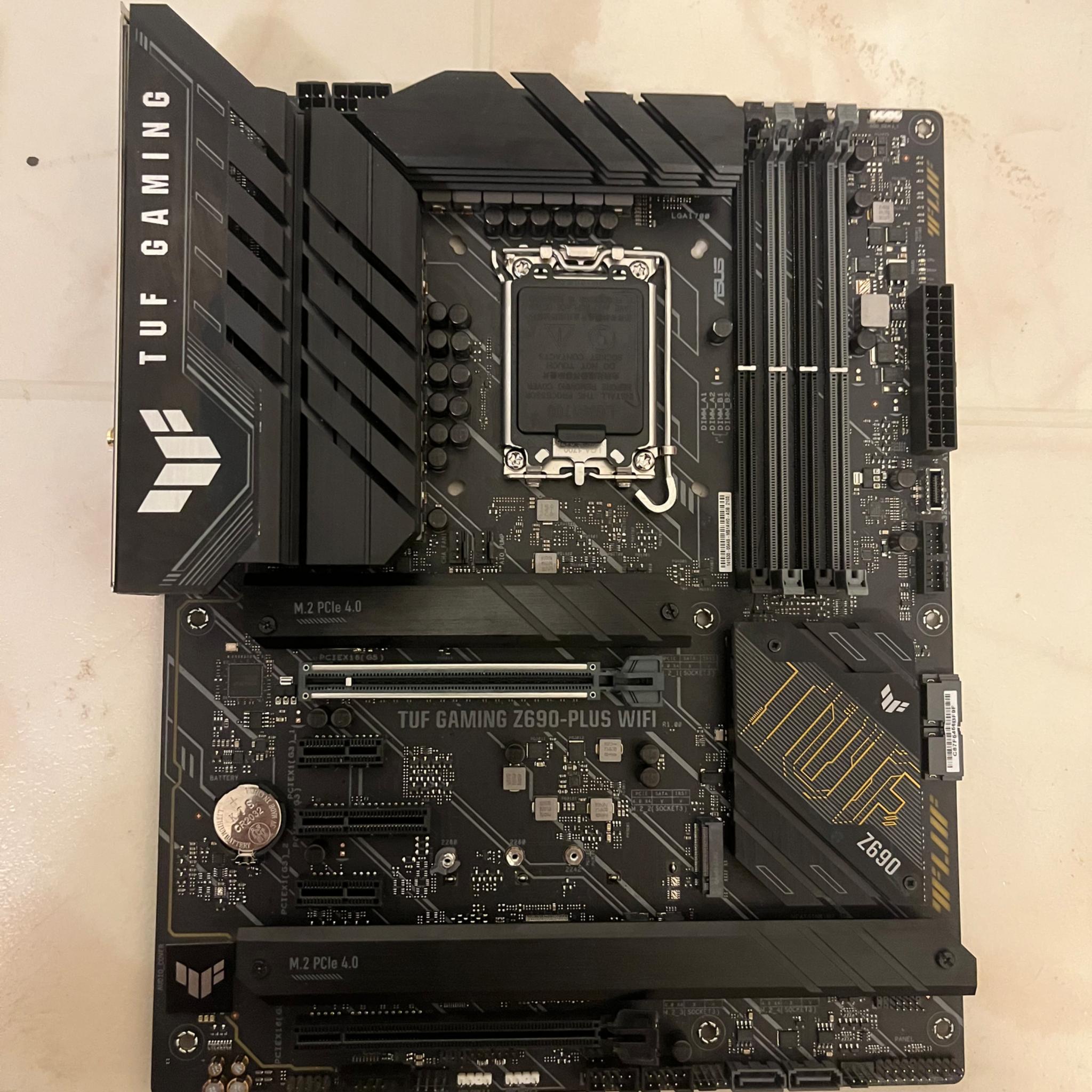 ASUS TUF Gaming Z690-Plus LGA 1700 ATX Motherboard(PCIe 5.0, DDR5, 4xNVMe SSD, Thunderbolt 4)
