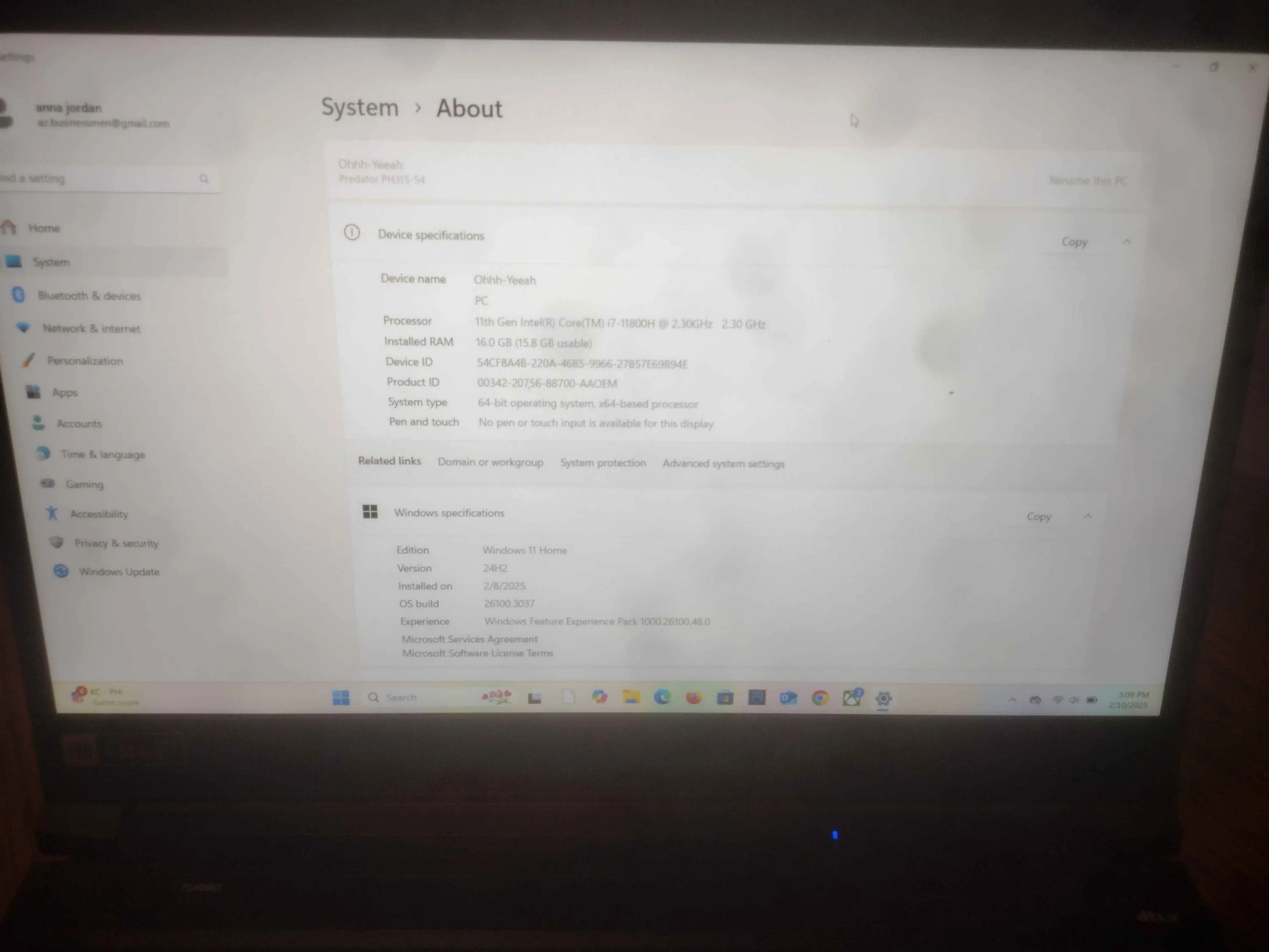 Acer Predator Helios 300 Laptop