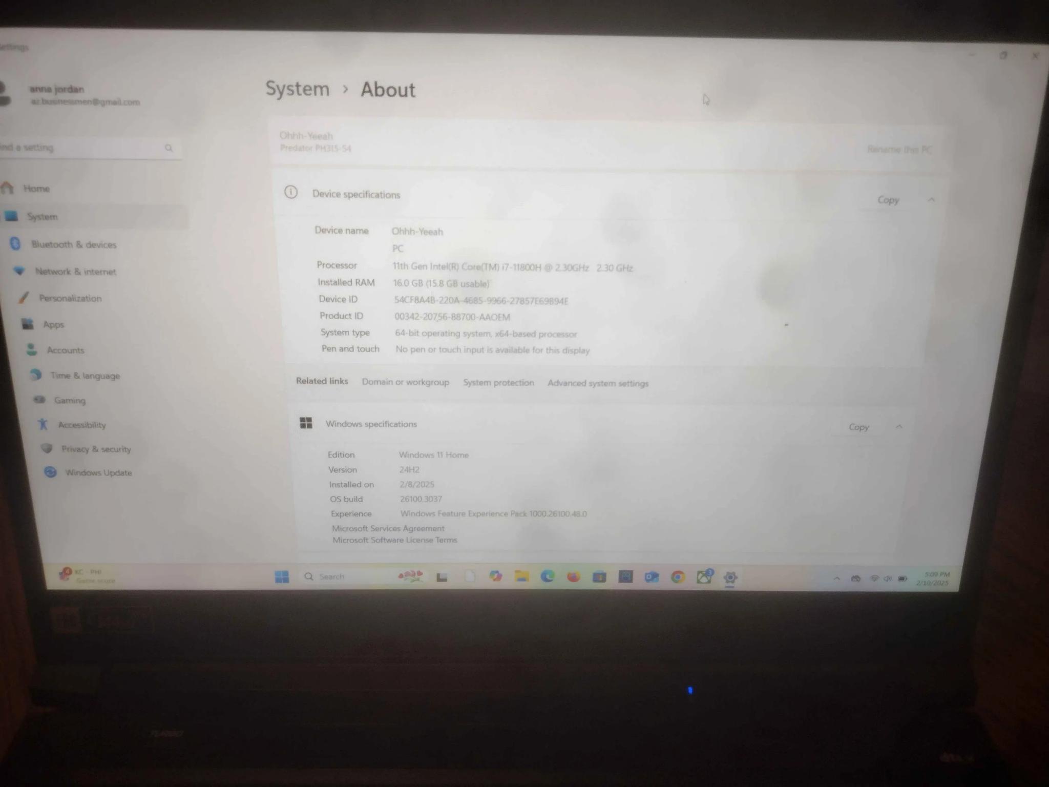 Acer Predator Helios 300 Laptop