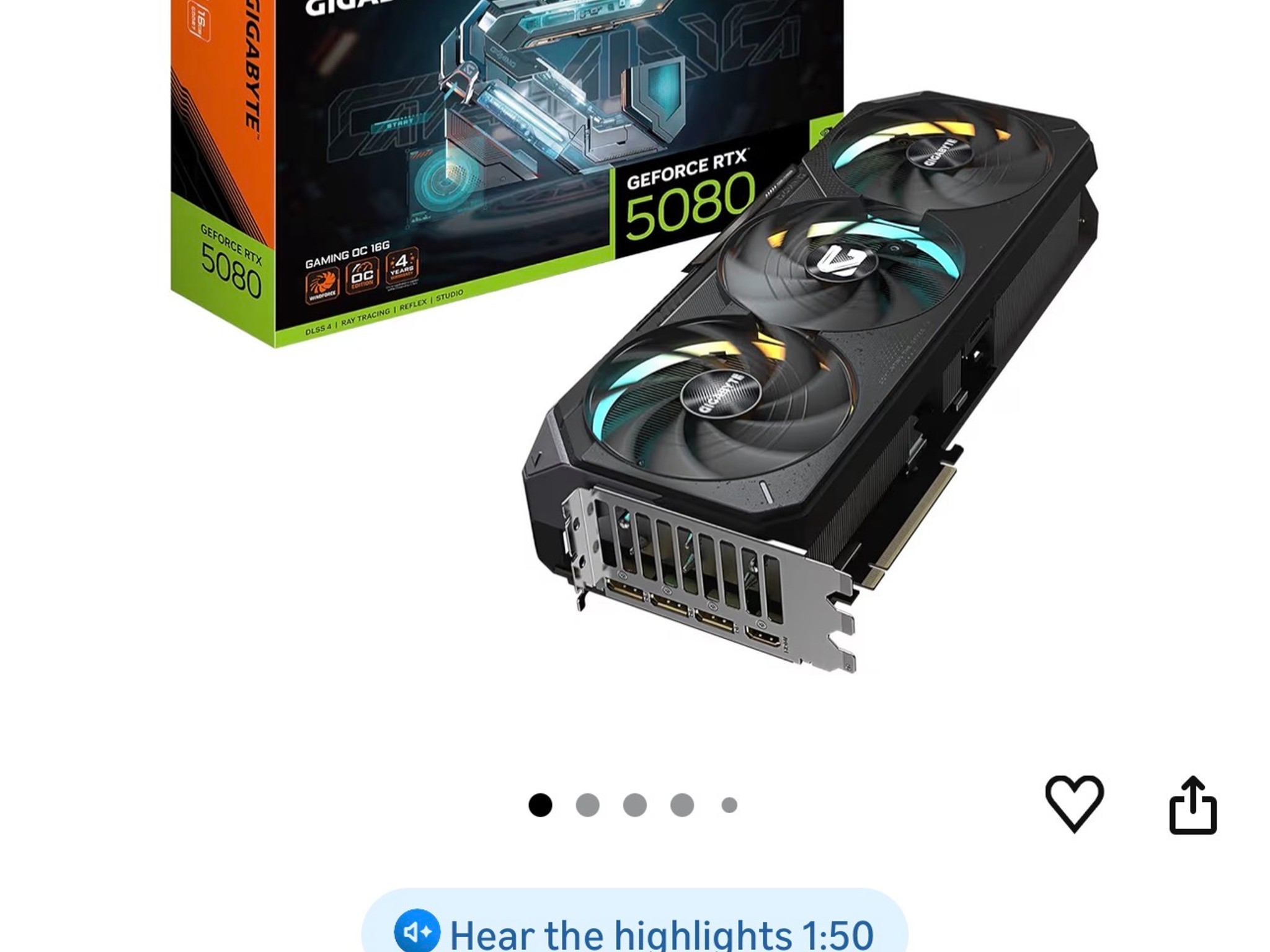 Gigabyte RTX 5080 OC