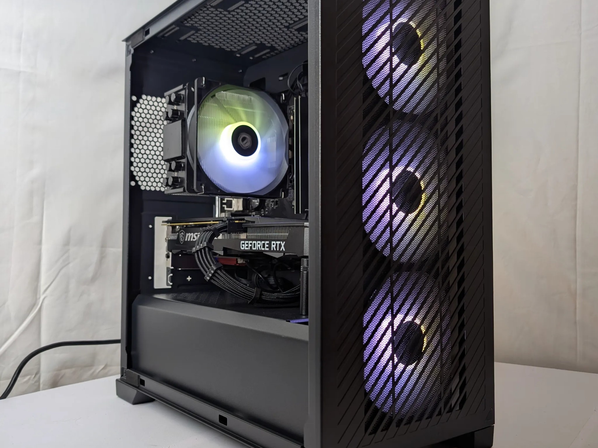 🖤 All-Black Gaming Beast – Ryzen 5 3600 + RTX 3060Ti | Wi-Fi & Bluetooth Ready 🖤