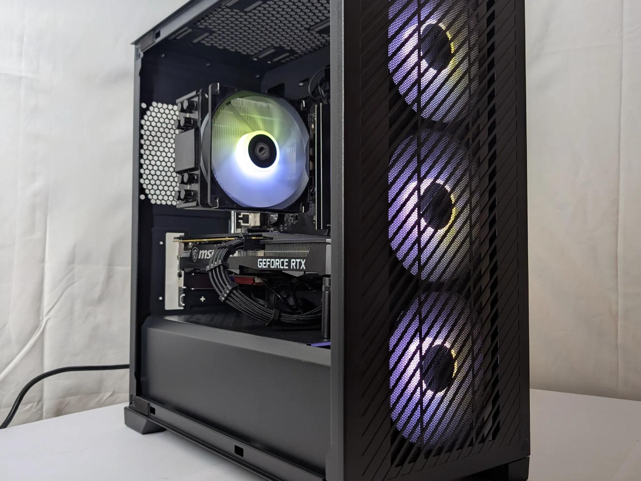 🖤 All-Black Gaming Beast – Ryzen 5 3600 + RTX 3060Ti | Wi-Fi & Bluetooth Ready 🖤