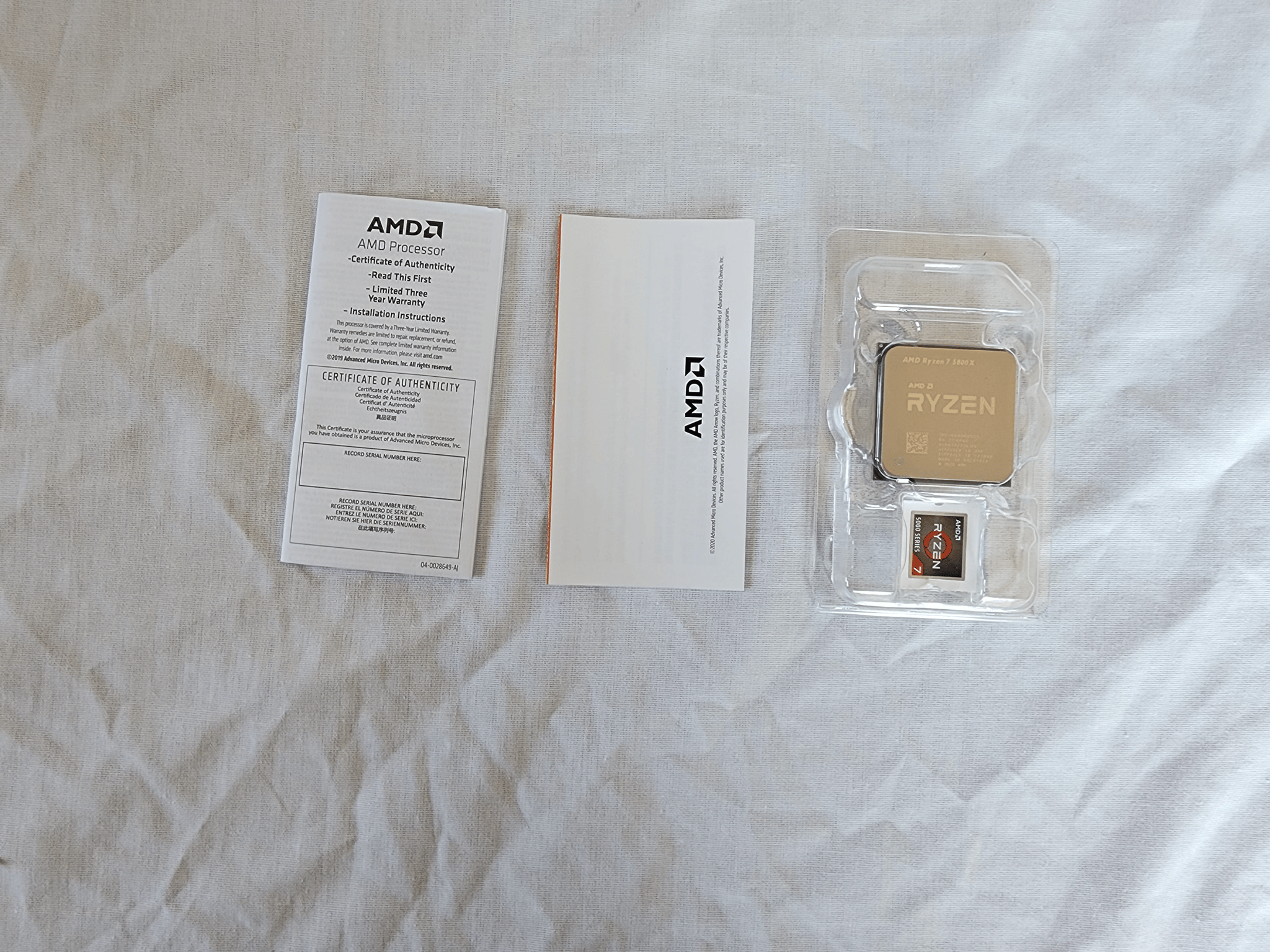 AMD Ryzen 7 5800x 8-Core CPU Used, Like New in Retail Box