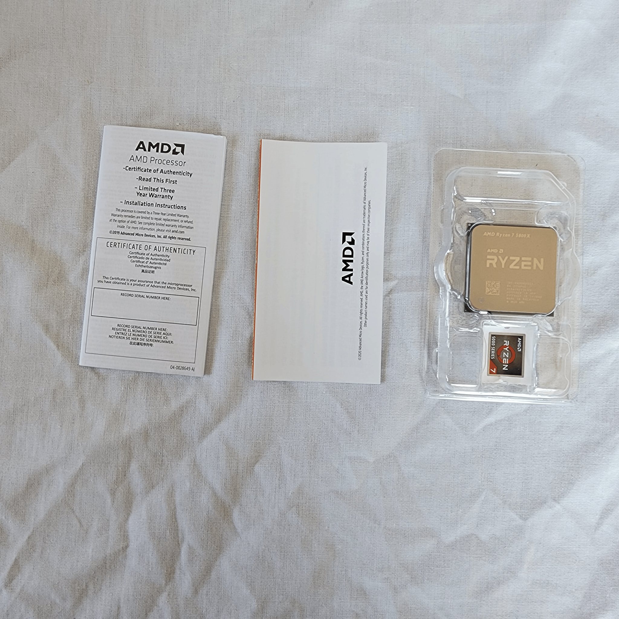 AMD Ryzen 7 5800x 8-Core CPU Used, Like New in Retail Box