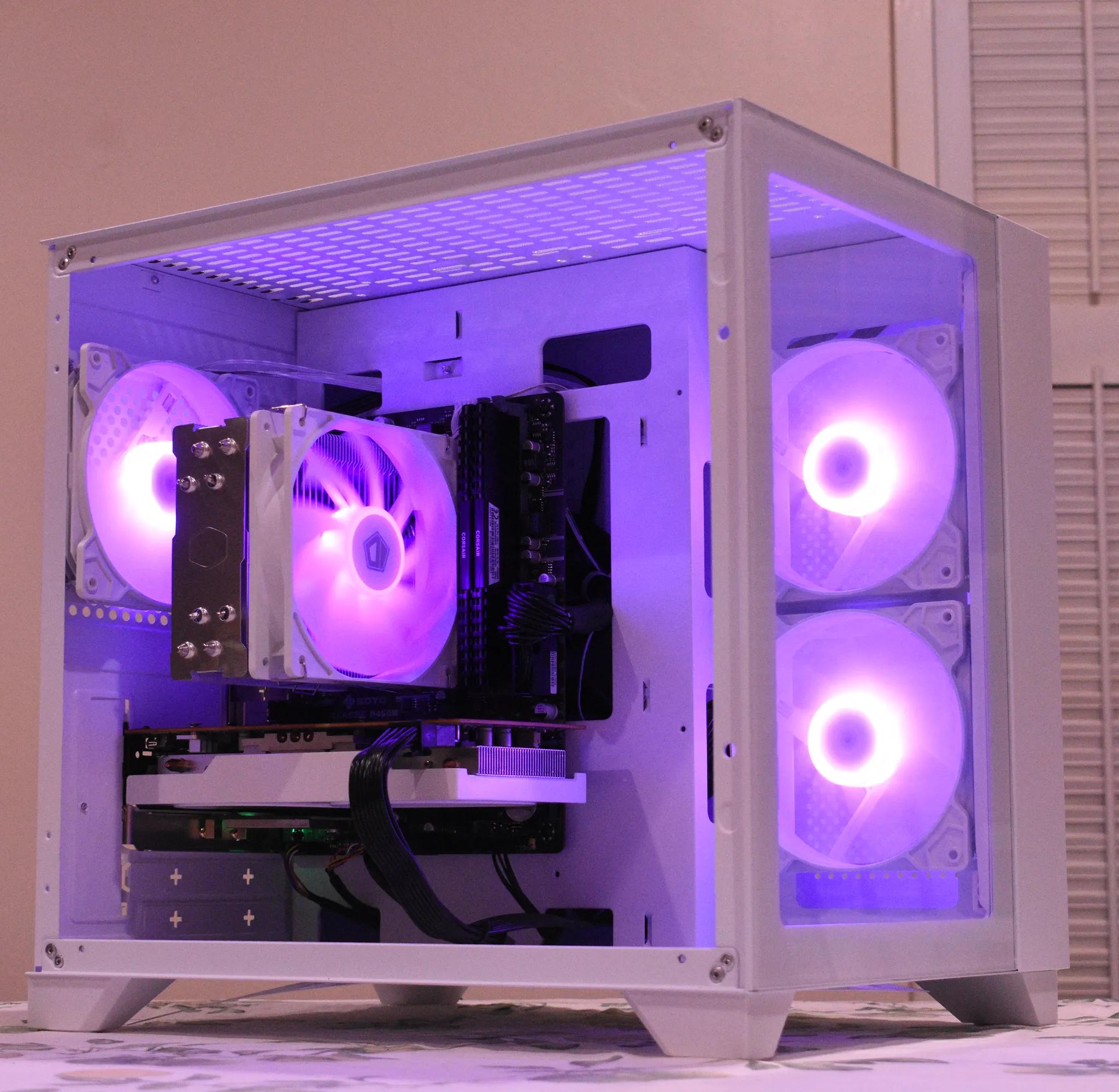 Gaming PC | Ryzen 5 3600 | RX 6600 8GB | 16GB DDR4 | 1TB nVME SSD | 1080p White Gaming PC RGB