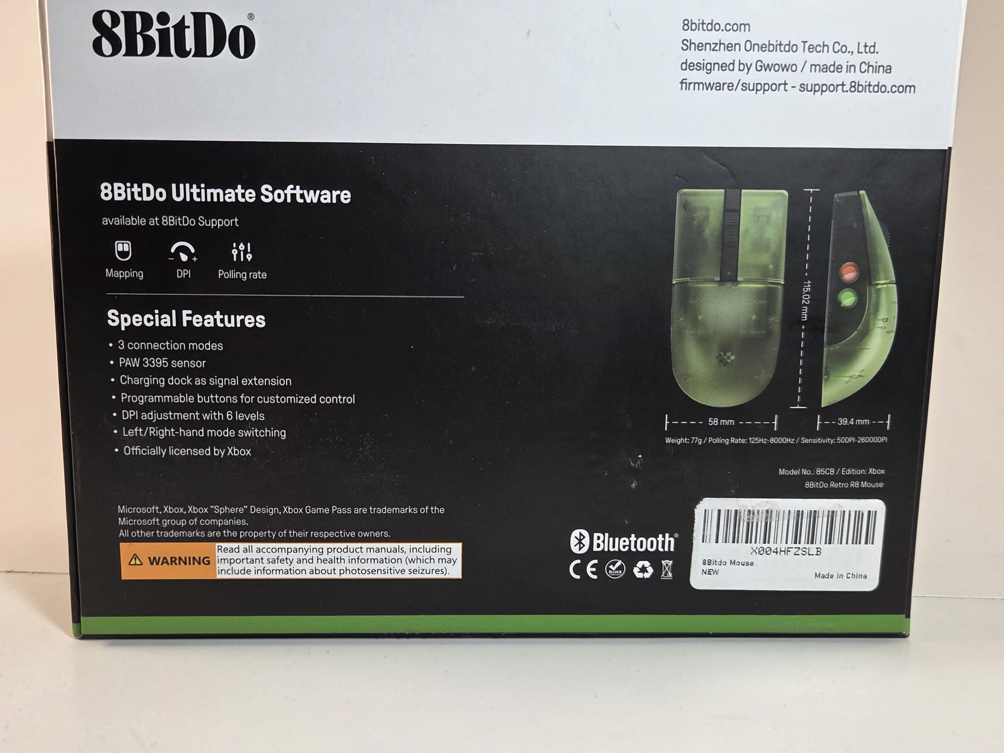 8bitdo Retro R8 Retro Mouse Xbox Theme
