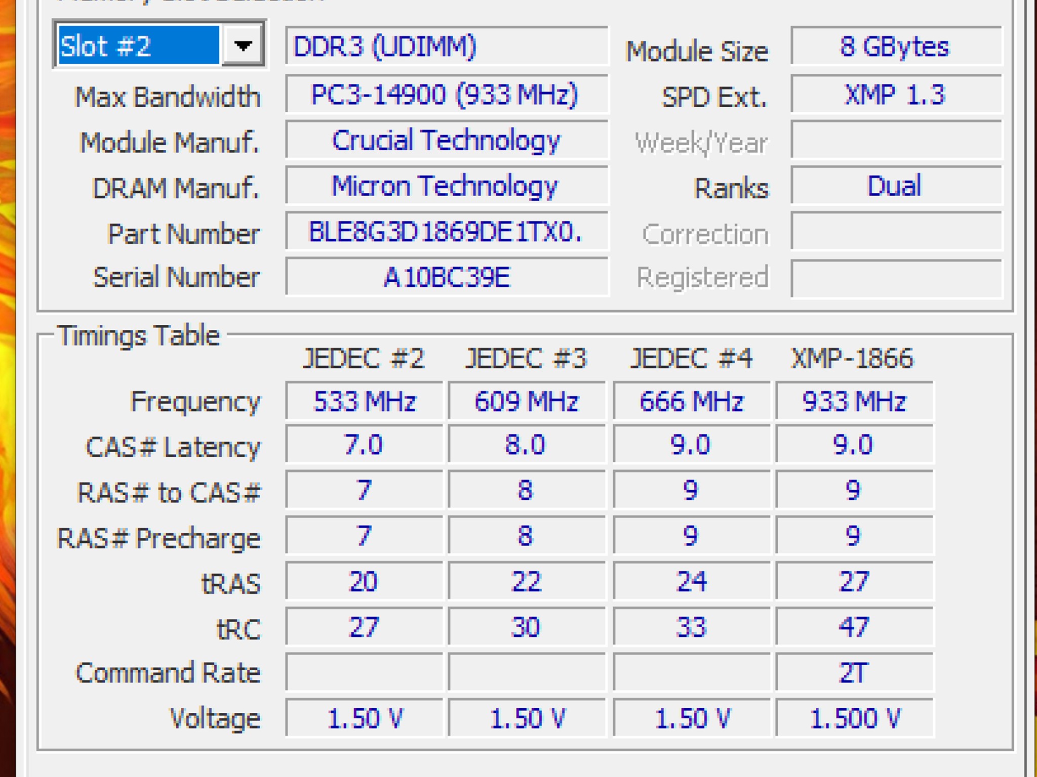 Crucial Ballistix Elite 16 GB (2 x 8 GB) DDR3-1866 CL9 Memory