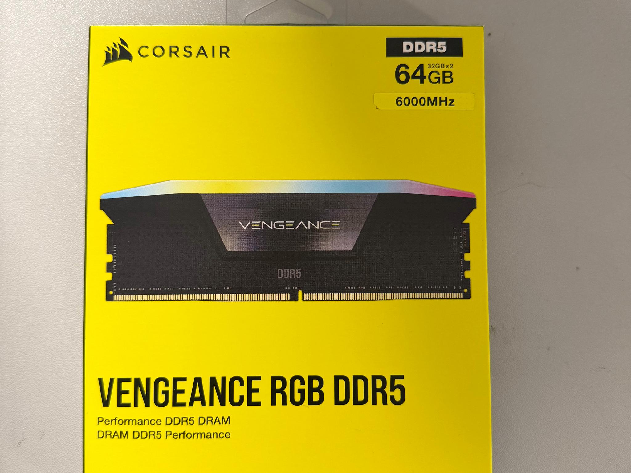 Corsair Vengeance 64GB 6000 MHz RGB DDR5 - NEW - CMH64GX5M2D6000C40