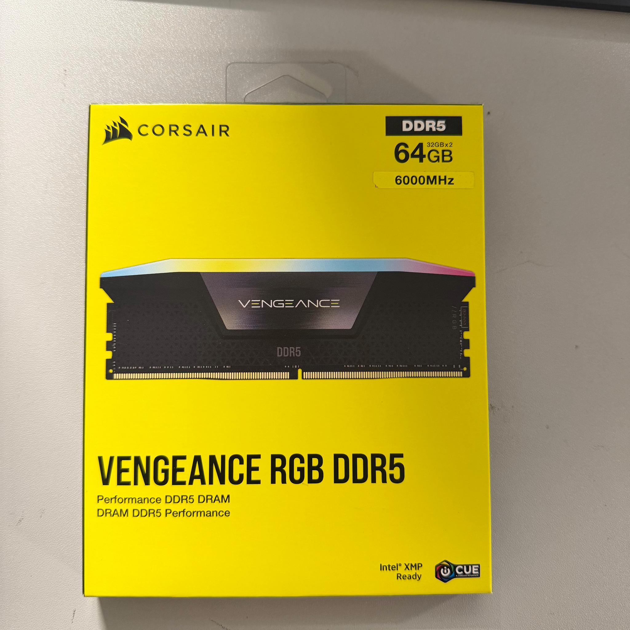 Corsair Vengeance 64GB 6000 MHz RGB DDR5 - NEW - CMH64GX5M2D6000C40