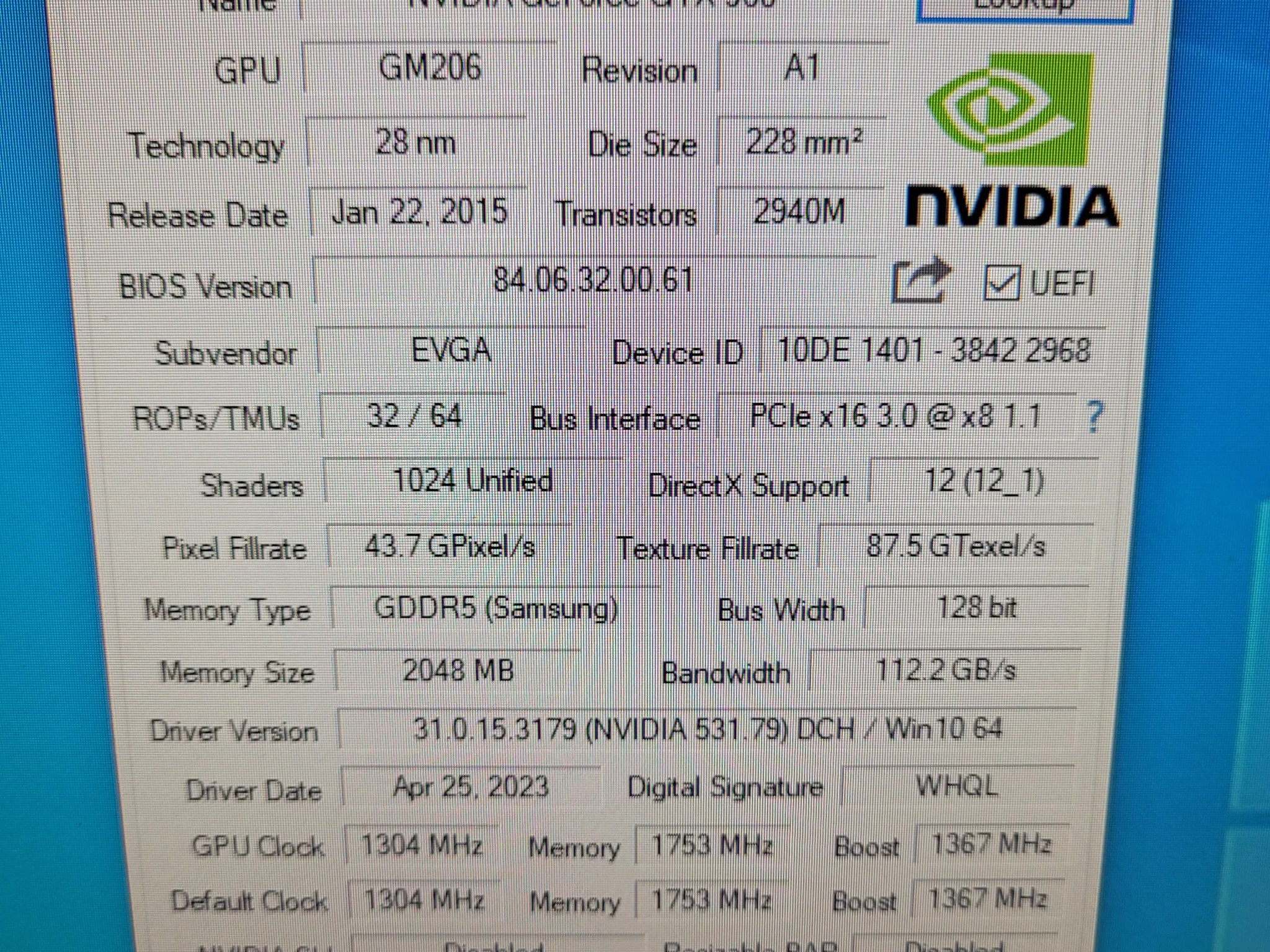 Nvidia GTX 960 2gb
