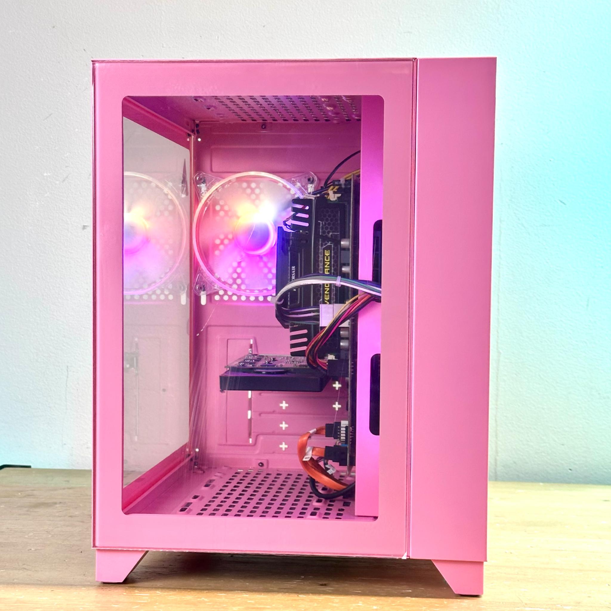 🌸 PINK Budget Gaming PC Custom Desktop 🌸- Intel i7, 32GB RAM, SSD+1TB, NVIDIA GTX 1660 Super 6GB