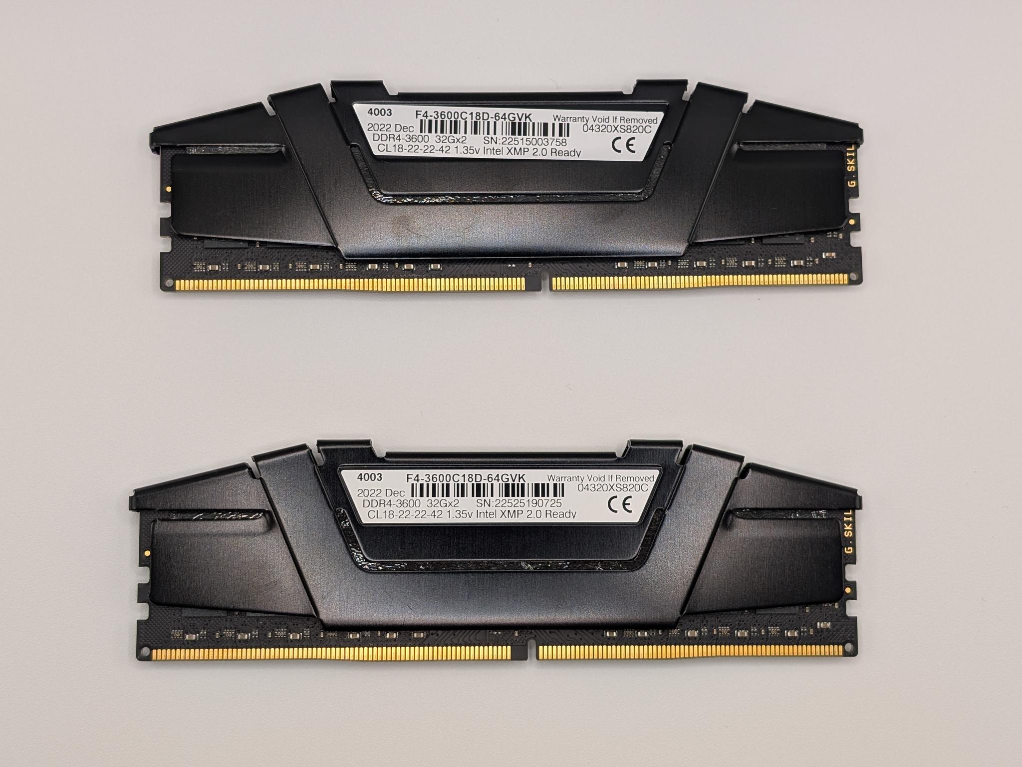 G.SKILL 64GB DDR4 (2x32GB) Dual-Channel RAM