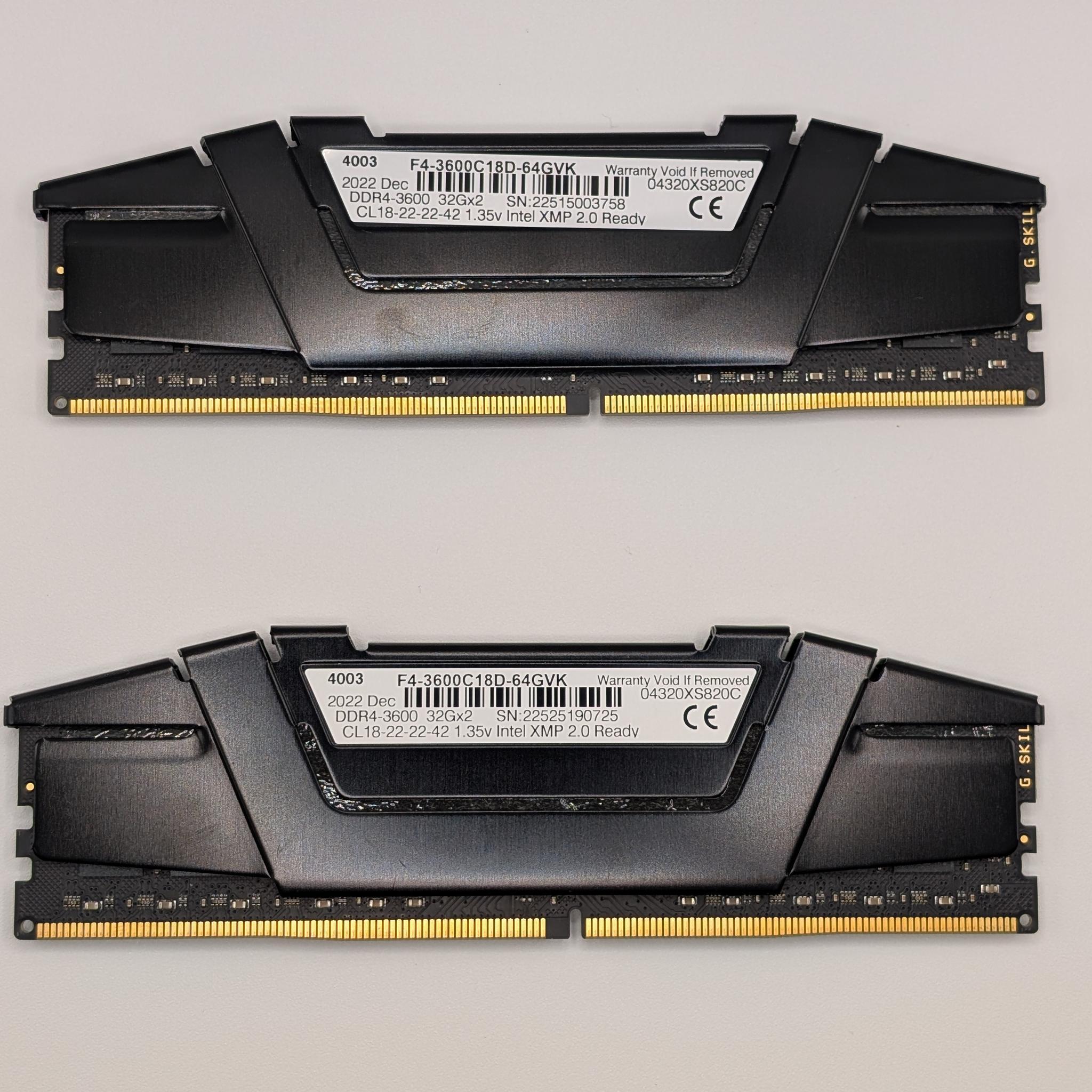 G.SKILL 64GB DDR4 (2x32GB) Dual-Channel RAM
