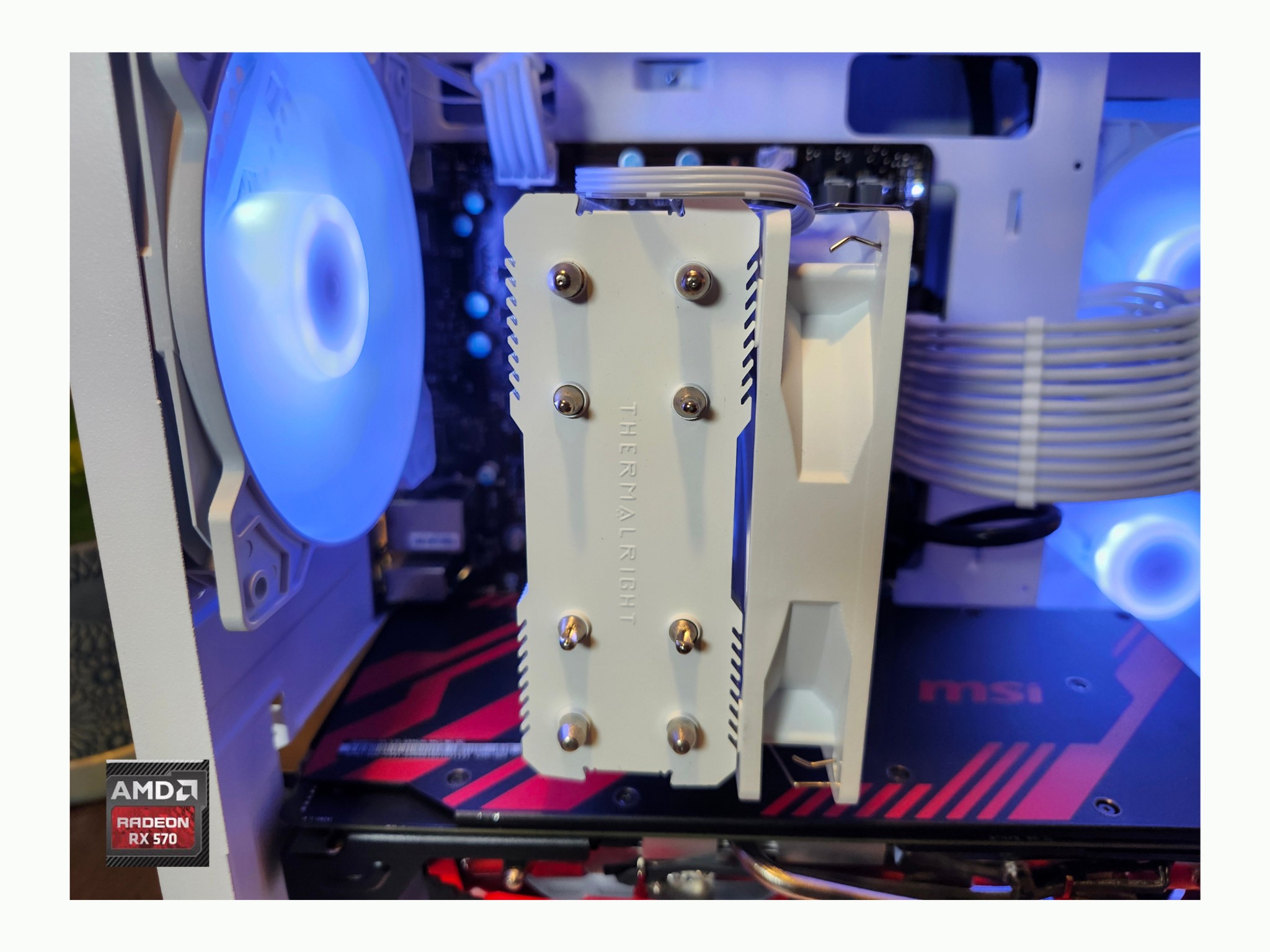 Custom Gaming PC - Intel i7-6700, RX 570 8GB, 16GB RAM, 256GB SSD - White Case