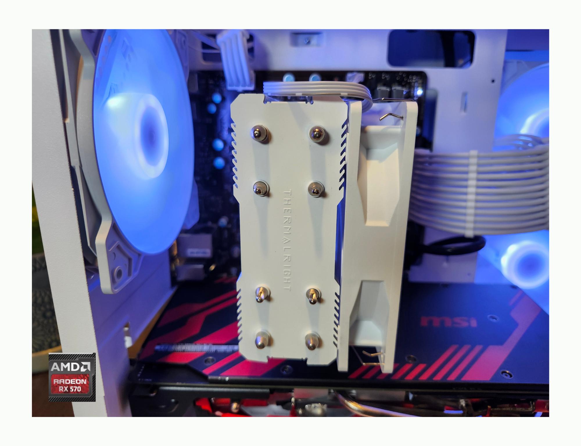 Custom Gaming PC - Intel i7-6700, RX 570 8GB, 16GB RAM, 256GB SSD - White Case
