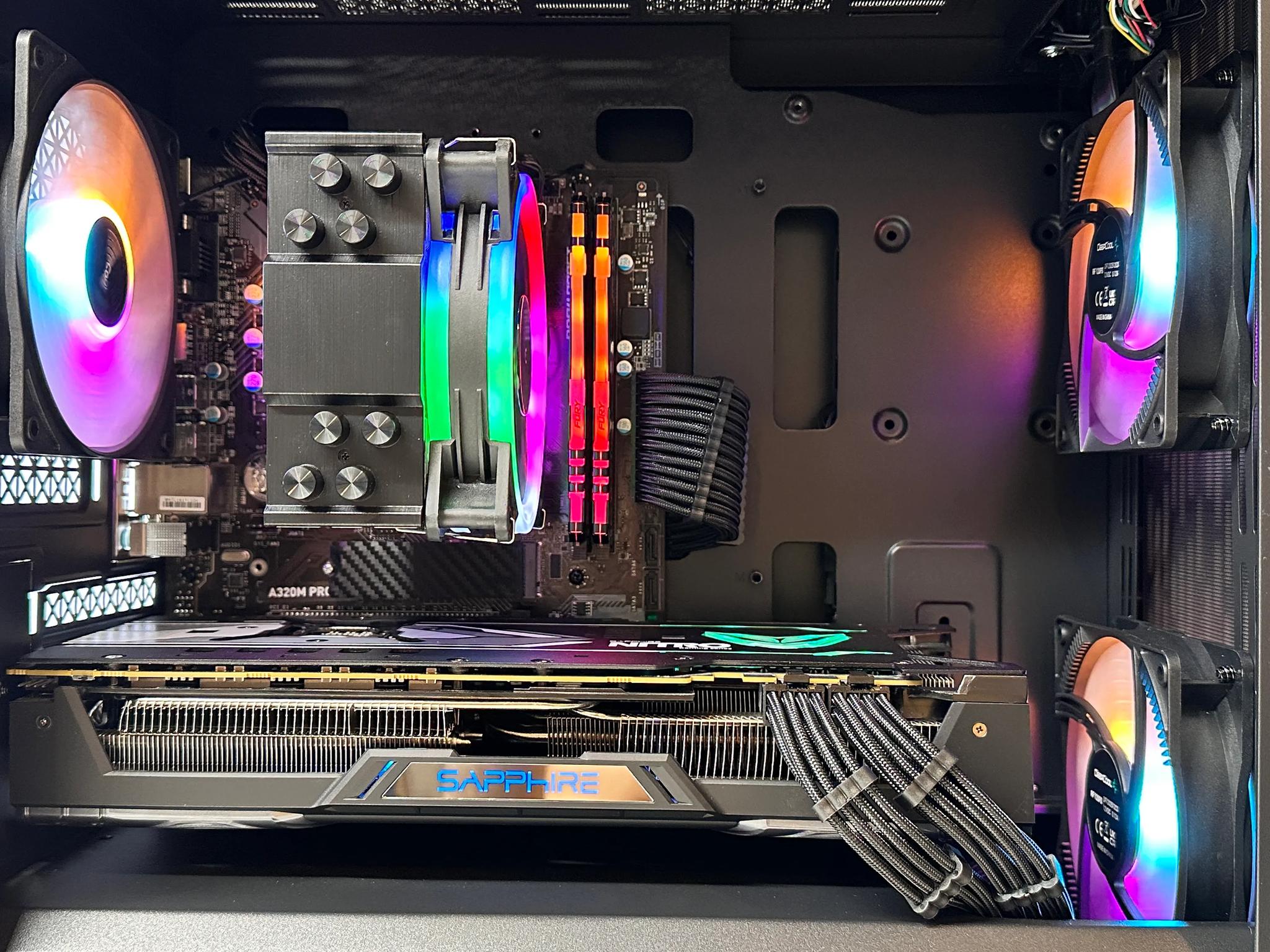 🪁Gaming PC🪁Radeon RX Vega 64 8GB HBM2🪁Ryzen 3500 6core🪁16GB DDR4🪁500GB SSD NVME