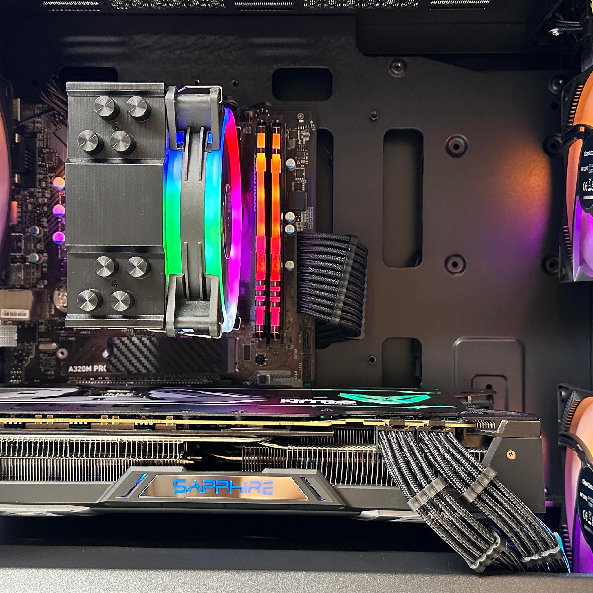 🪁Gaming PC🪁Radeon RX Vega 64 8GB HBM2🪁Ryzen 3500 6core🪁16GB DDR4🪁500GB SSD NVME