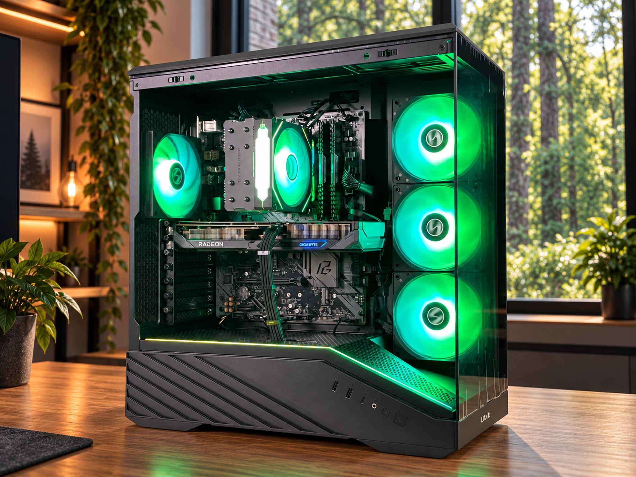 🍀 EMERALD Gaming PC | RX 9060 XT 16GB | Ryzen 7 5800XT | 32GB DDR4 | 2.5TB | WiFi + BT | FREE SHIP
