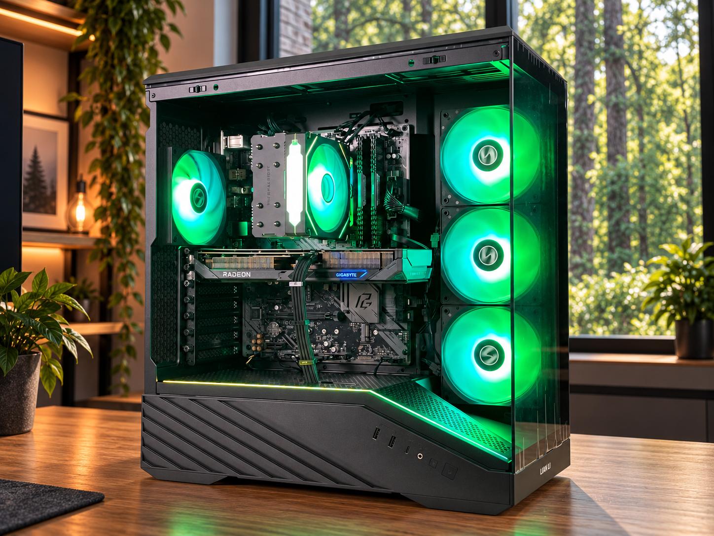 🍀 EMERALD Gaming PC | RX 9060 XT 16GB | Ryzen 7 5800XT | 32GB DDR4 | 2.5TB | WiFi + BT | FREE SHIP