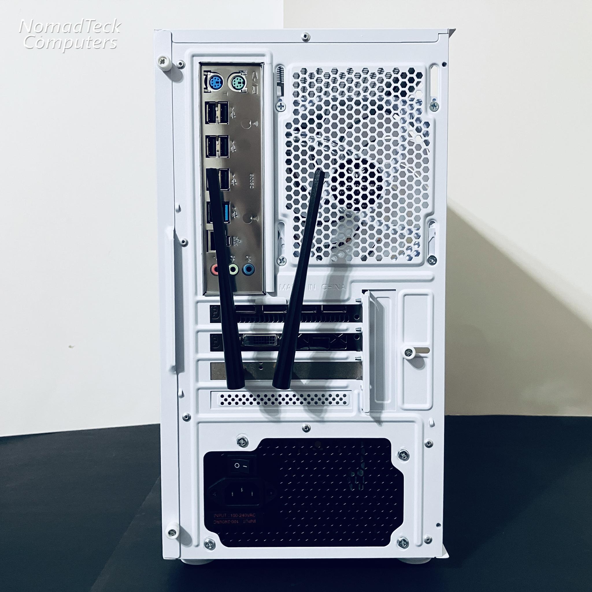 ⚡Budget White Gaming PC - Intel Xeon 8-cores ● 16GB RAM ● 512GB SSD ● AMD RX 580 8GB