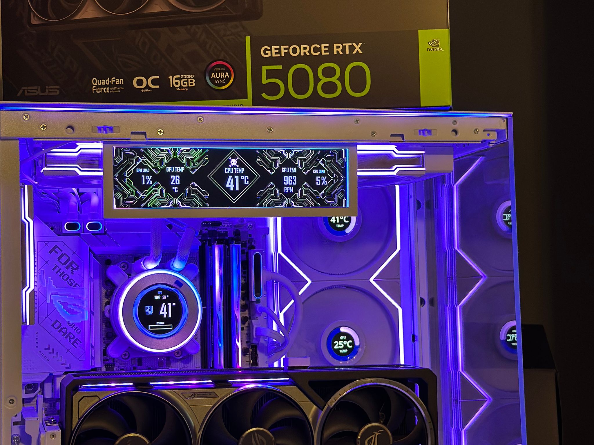 5080 Astral 9800X3D Ram G.Skill CL 30