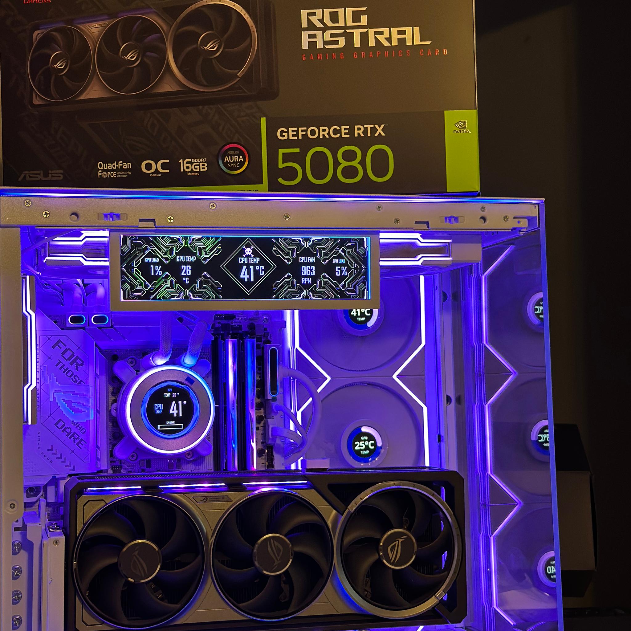 5080 Astral 9800X3D Ram G.Skill CL 30