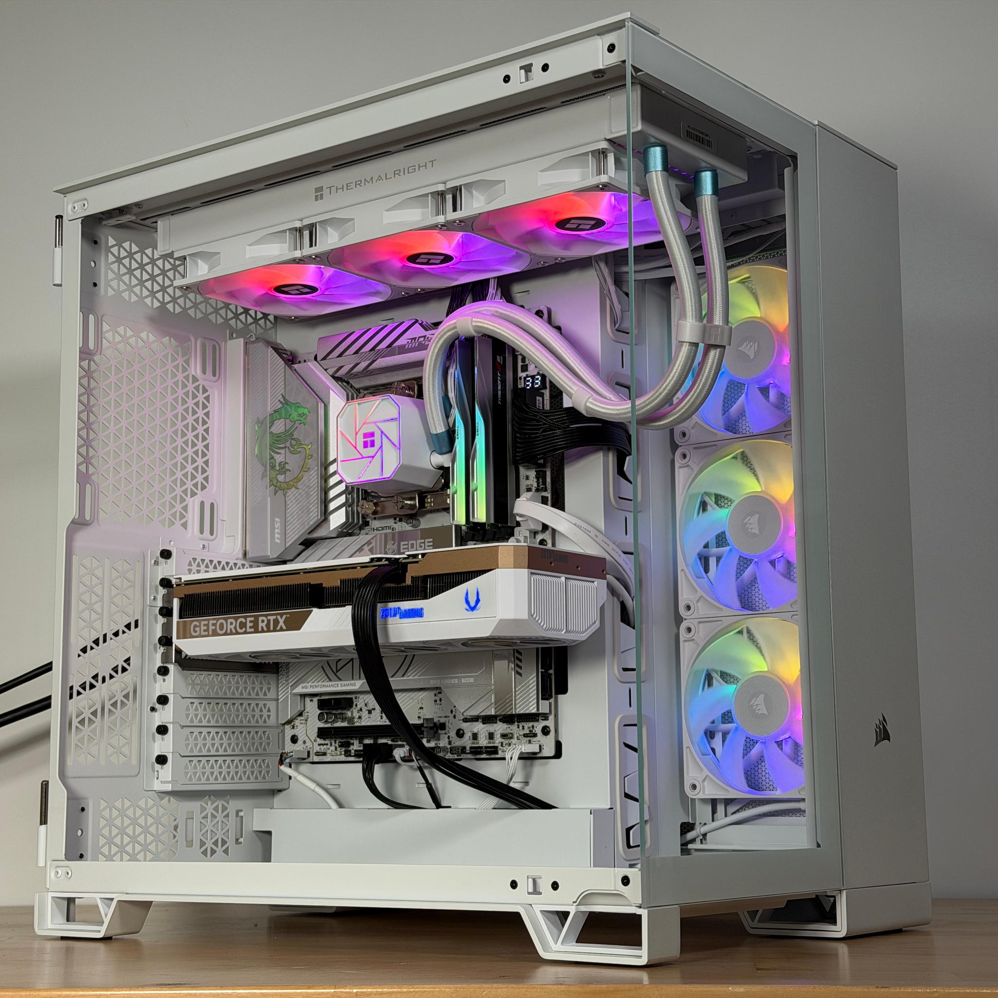 RTX 5070ti Intel Core Ultra 7 265kf All White Gaming PC
