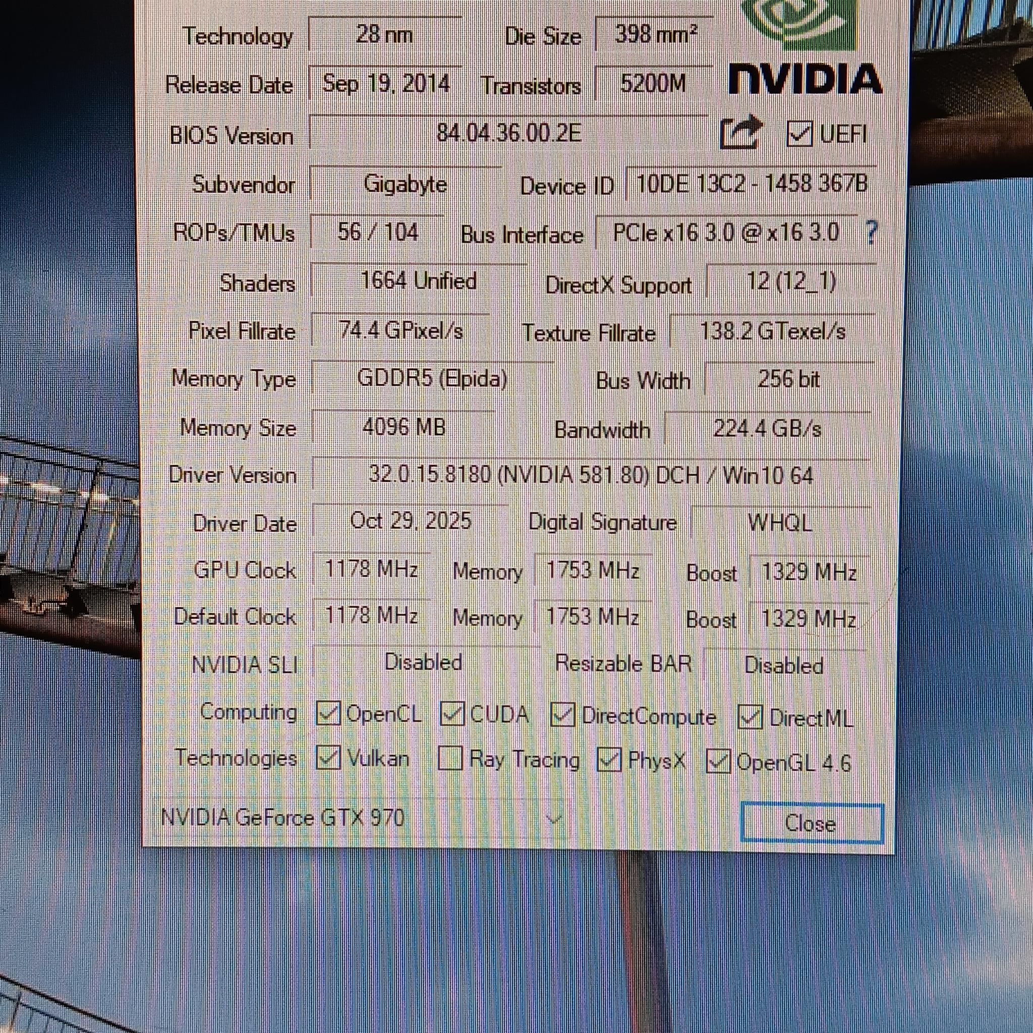 Gigabyte Windforce GeForce GTX-970 4GB GDDR5 GPU Tested