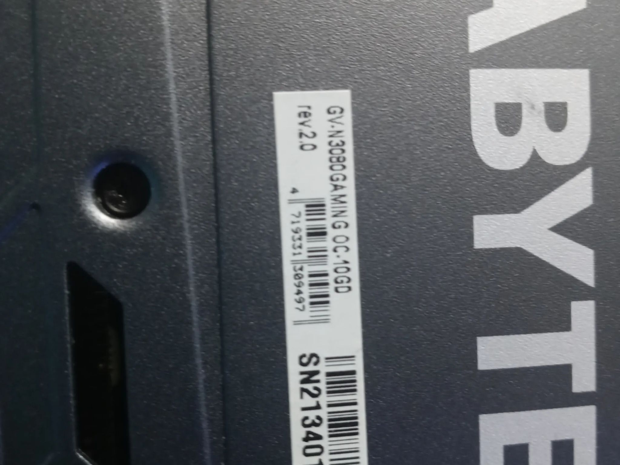 Gigabyte 3080 with ROG STRIX riser cable