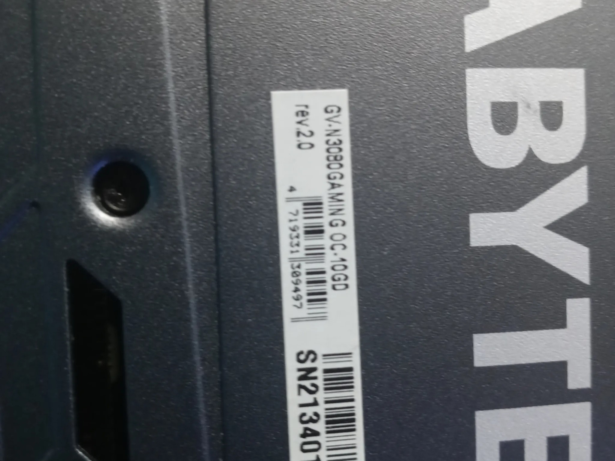 Gigabyte 3080 with ROG STRIX riser cable