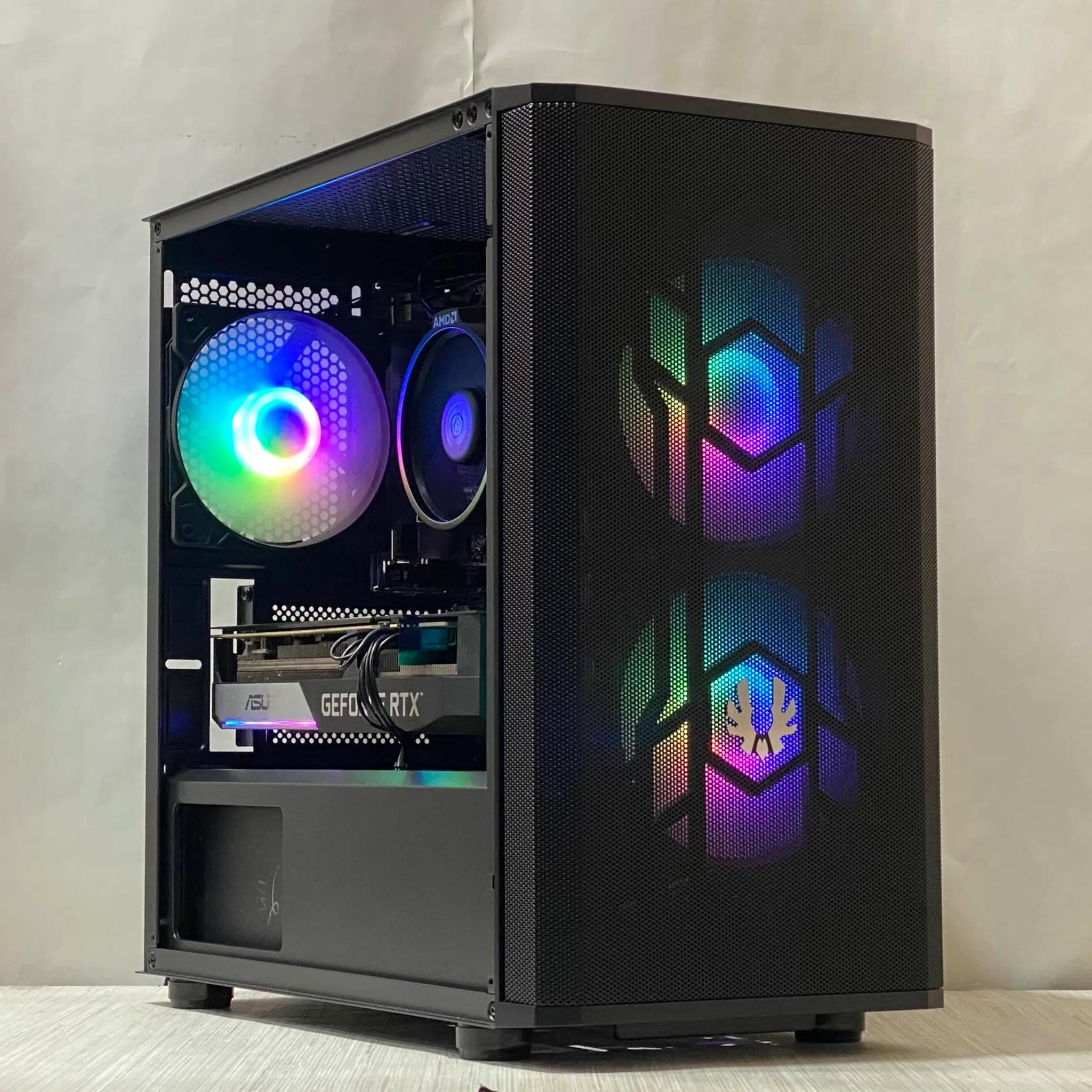 RTX 3060 Ti, Ryzen 5 5500, 16GB DDR4, 1TB NVMe SSD, WiFi - Custom Gaming PC