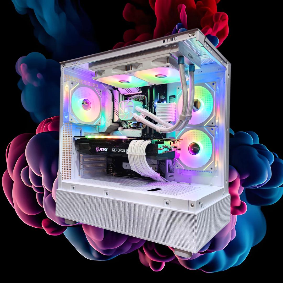 ON SALE: RTX 3080 + Ryzen 7 5700G + 32GB RAM + 1TB SSD + 5 Fans + Full RGB ( White RGB Gaming PC )