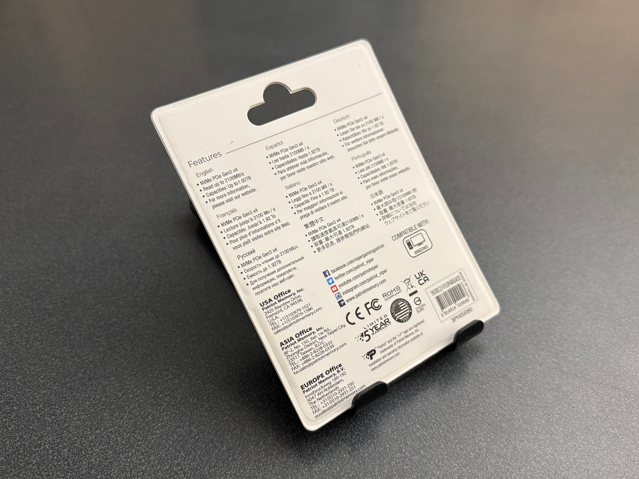 NEW 480GB Patriot P310 NVMe M.2 SSD