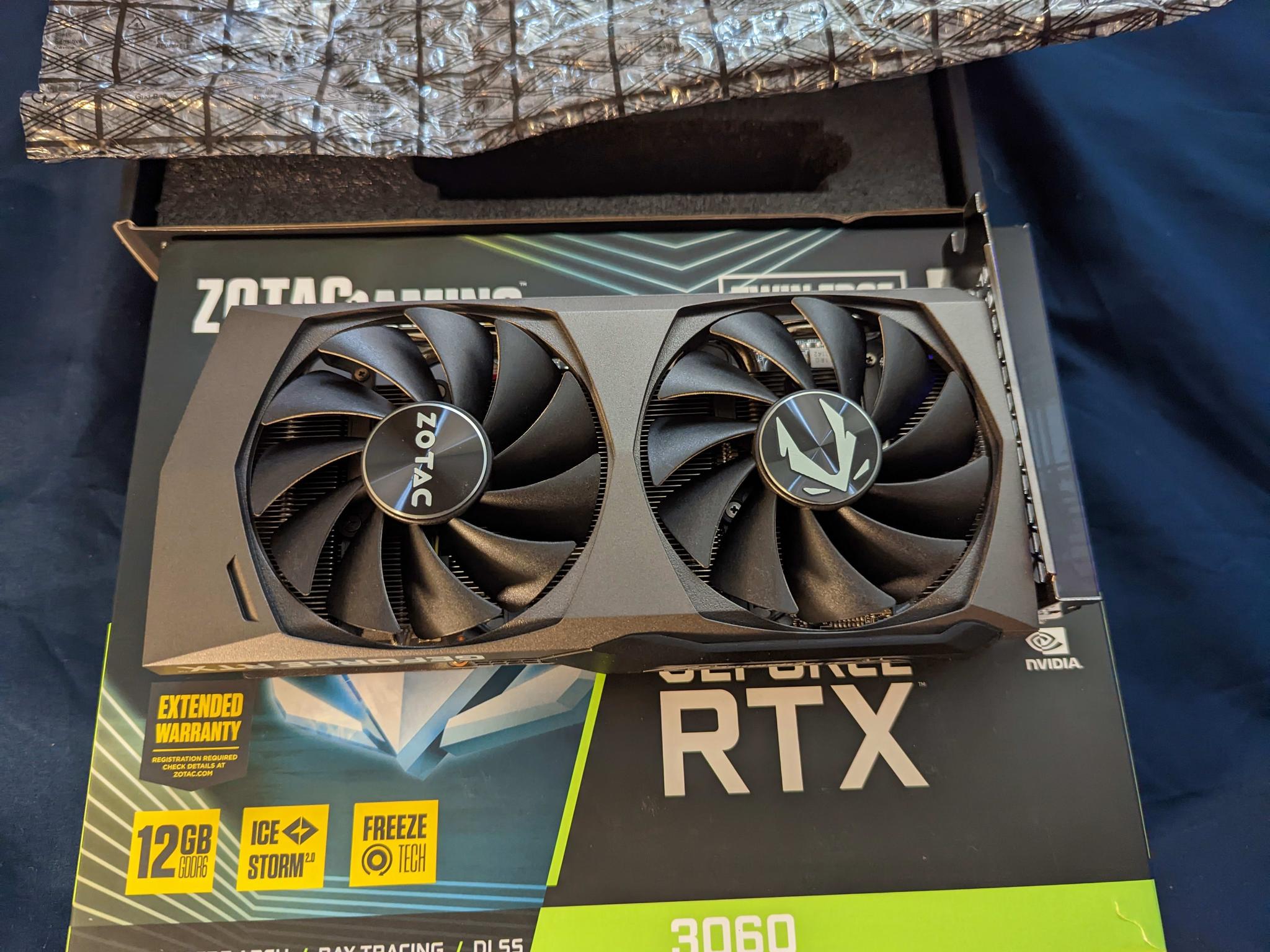 Used Zotac Twin Edge OC RTX 3060 12GB