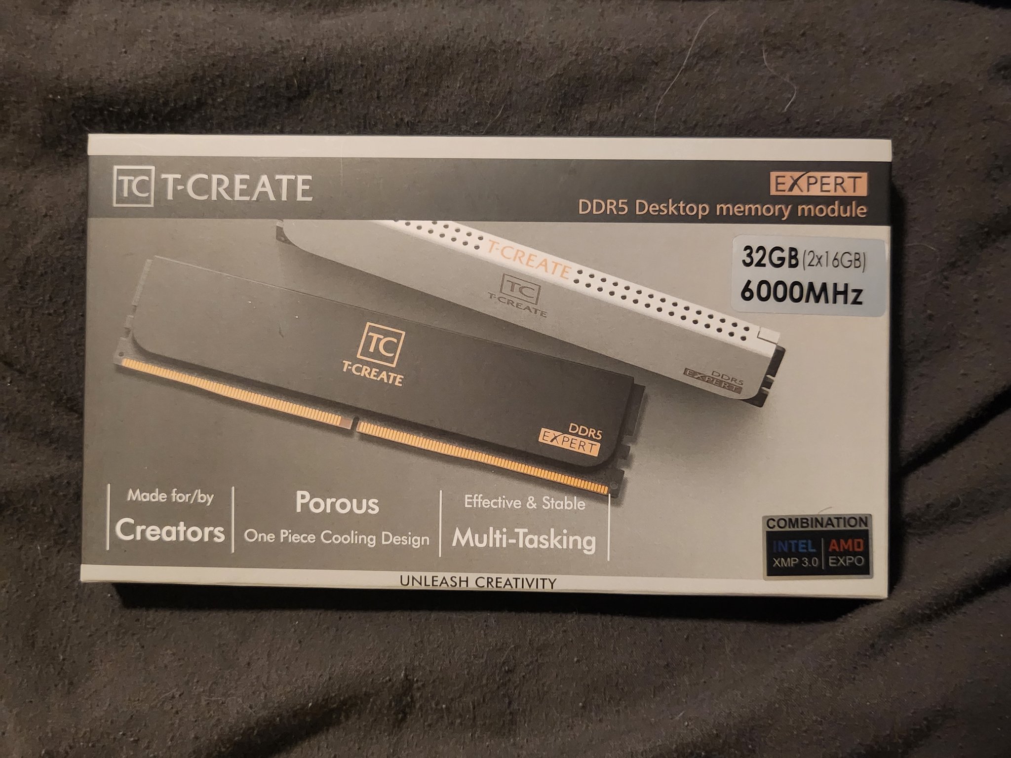 Teamgroup T-CREATE EXPERT (White) 32GB (2x16GB) CL30-36-36-76 6000 MT/s DDR5 Memory