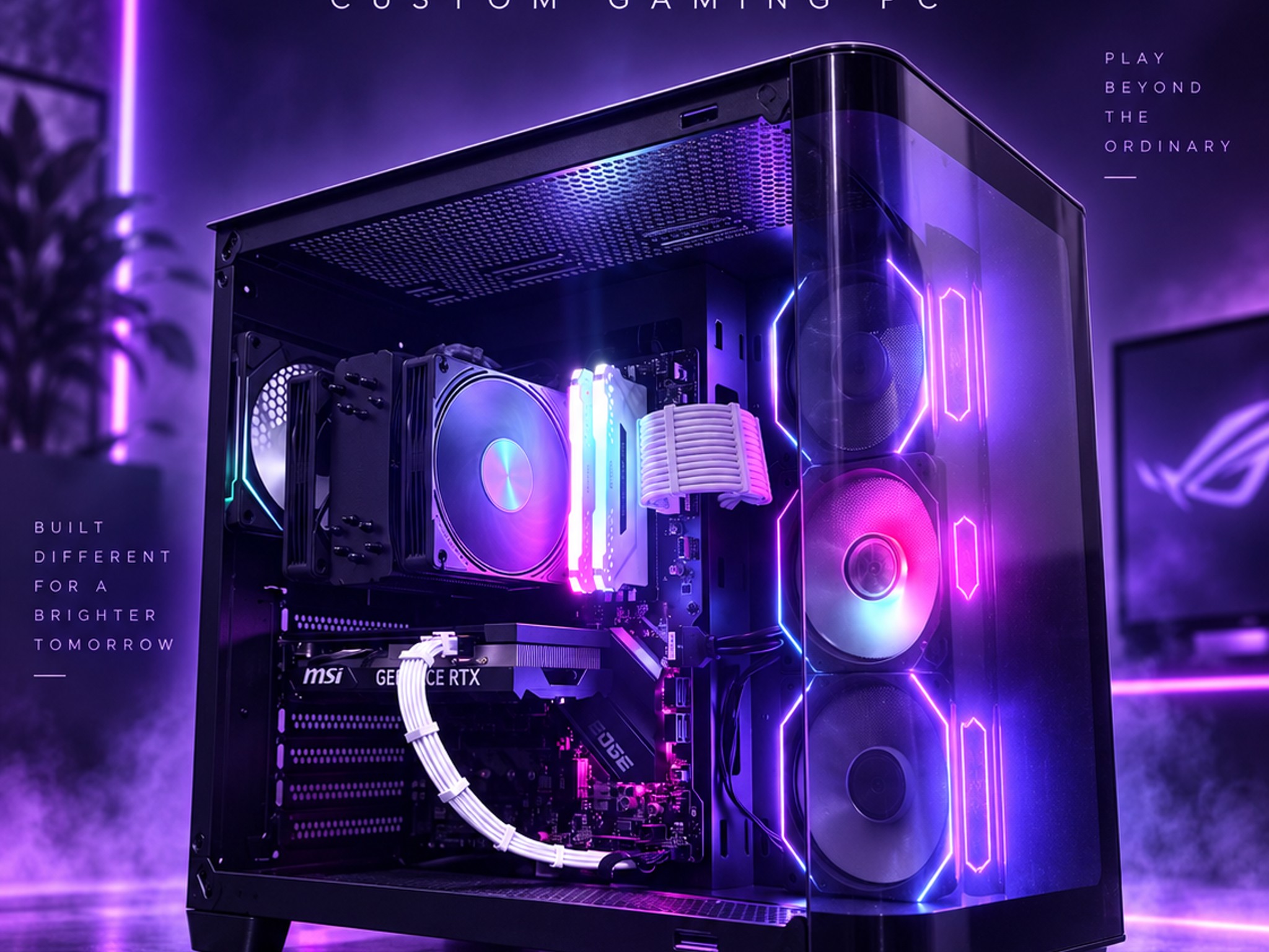🟣"Violet Phantom"⚫️ | 1080p Gaming | RTX 4060 | i5 10400F | 16GB Ram | 500GB SSD | Free Shipping